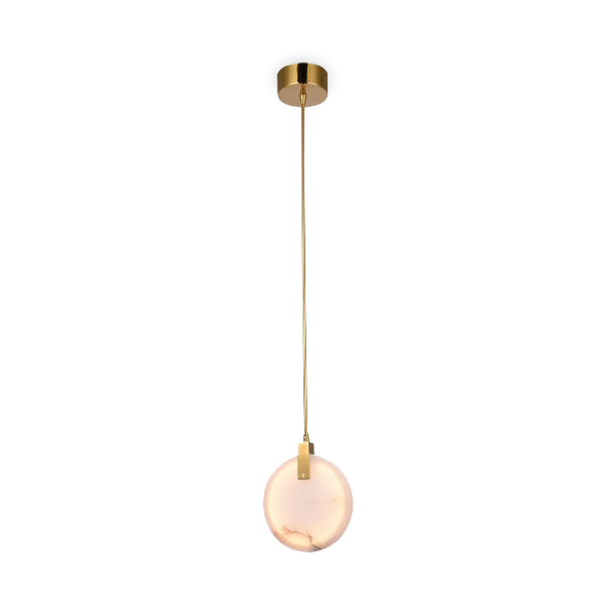 Alabaster Disc Pendant Small