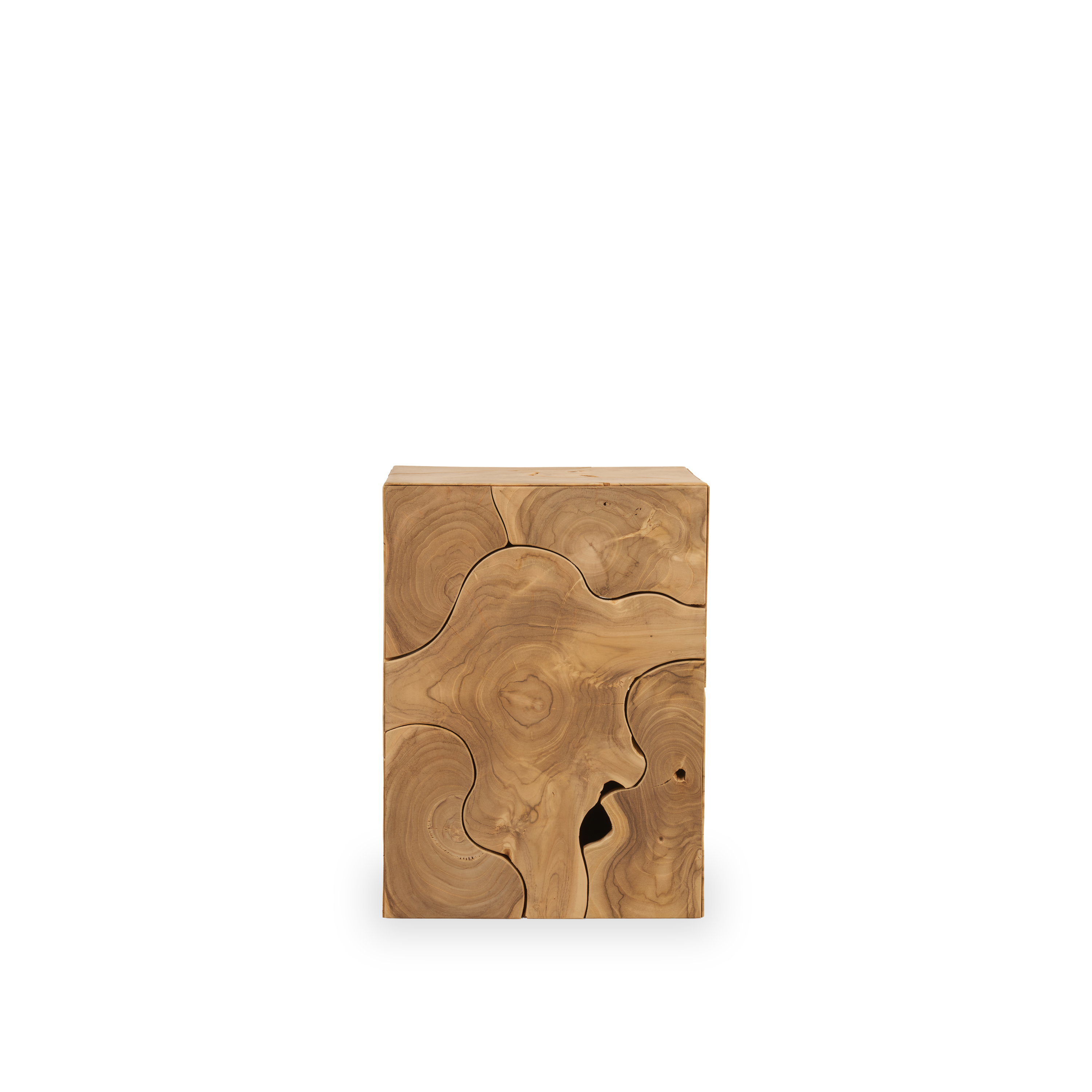Teak Slice Side Table