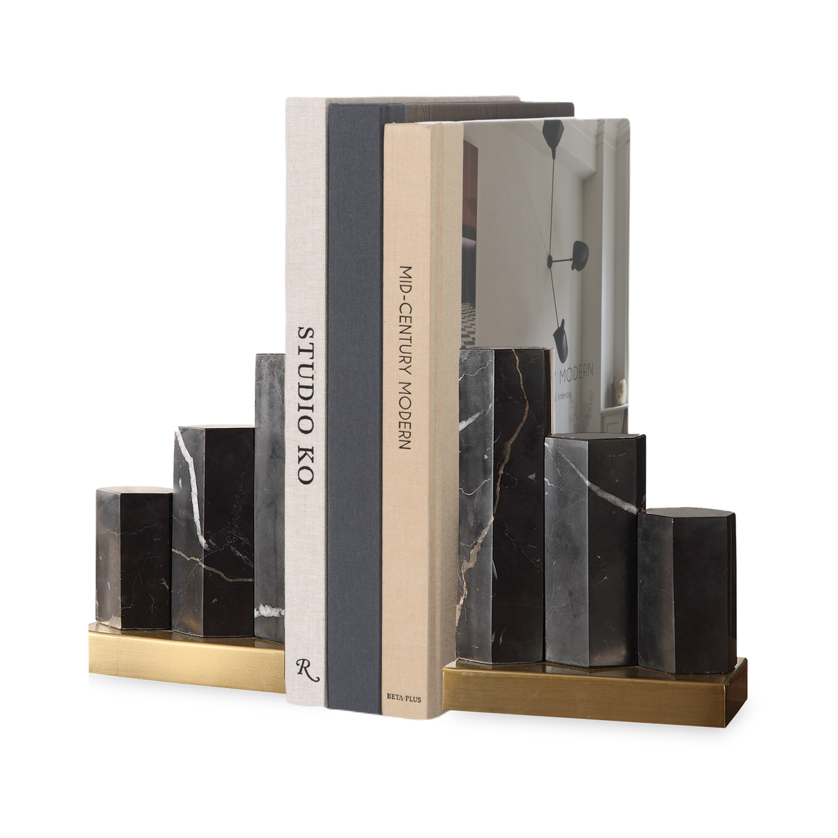 Staggered Marble Bookends