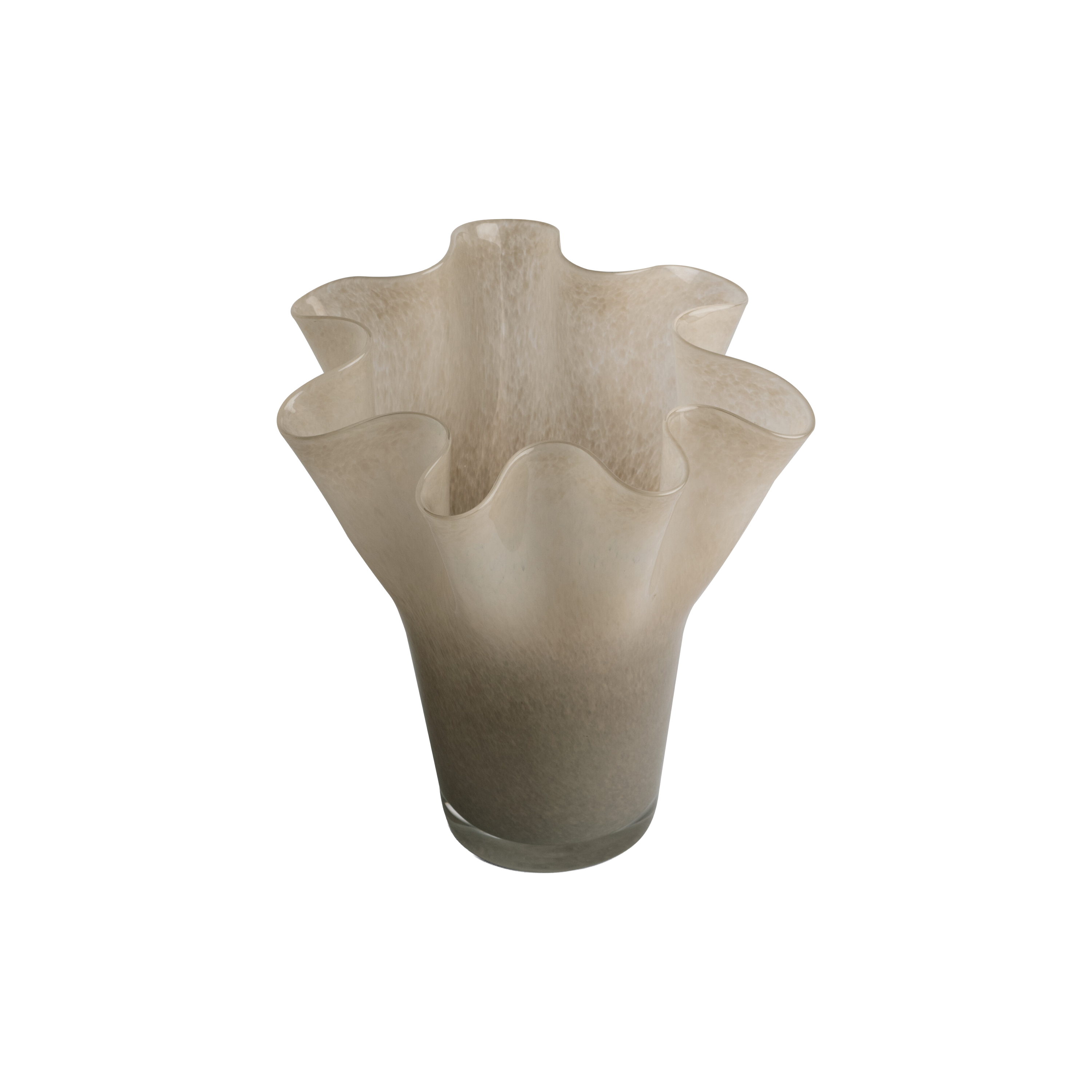 Gloss Glass Fluted Vase