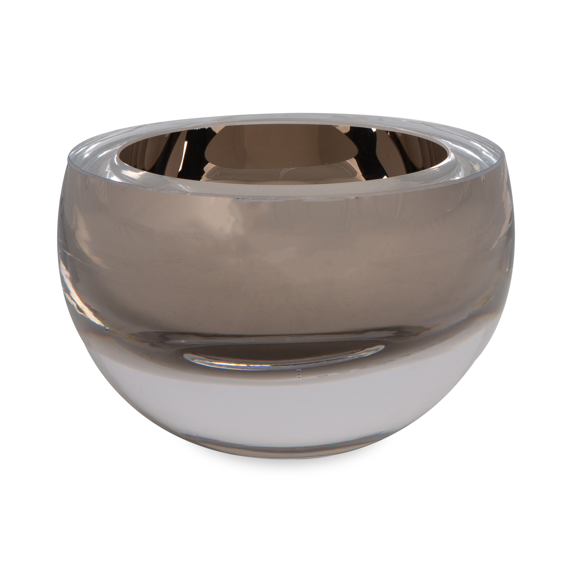 A beautiful metallic colouring adorns its thick glass and will add striking style elements to your interior.