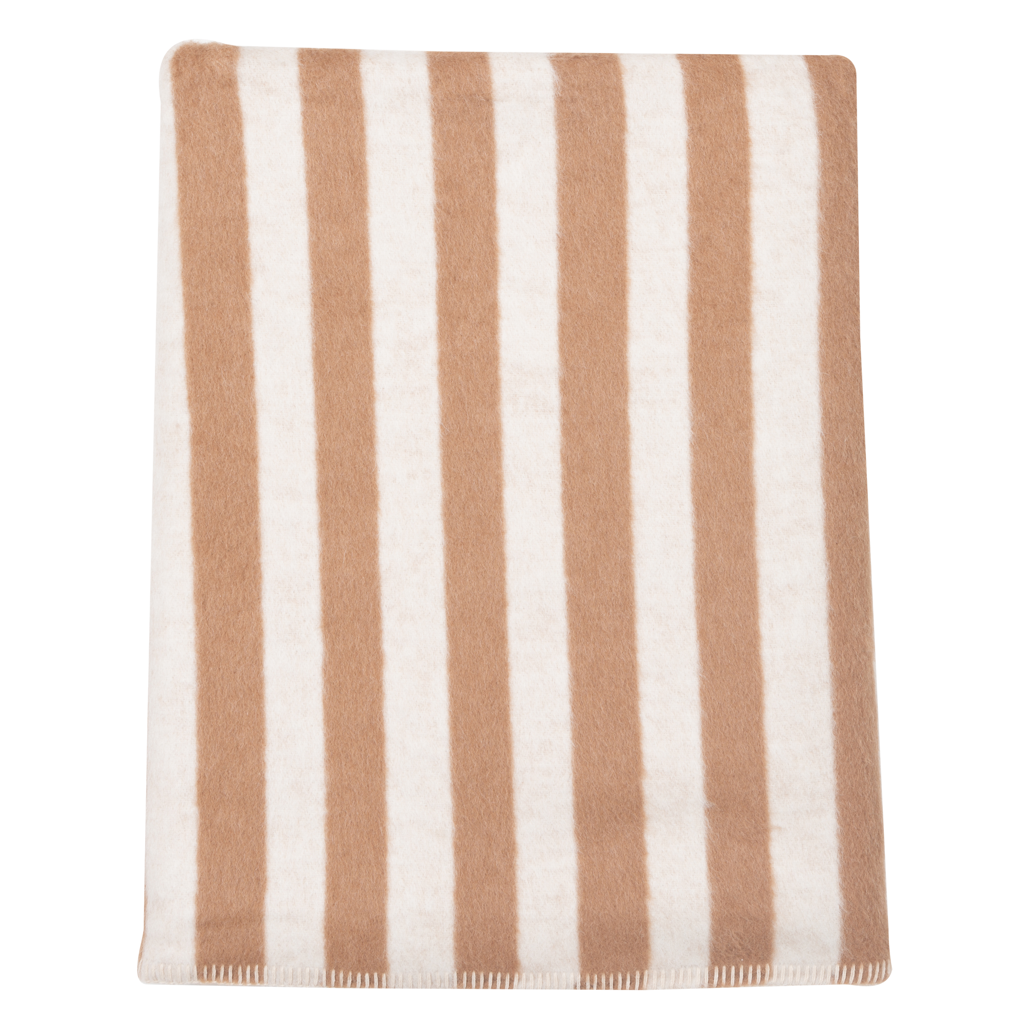 Presenting a luxuriously soft texture, the Stills Stripe Throw is woven with natural superfine alpaca wool and undyed Peruvian cotton.