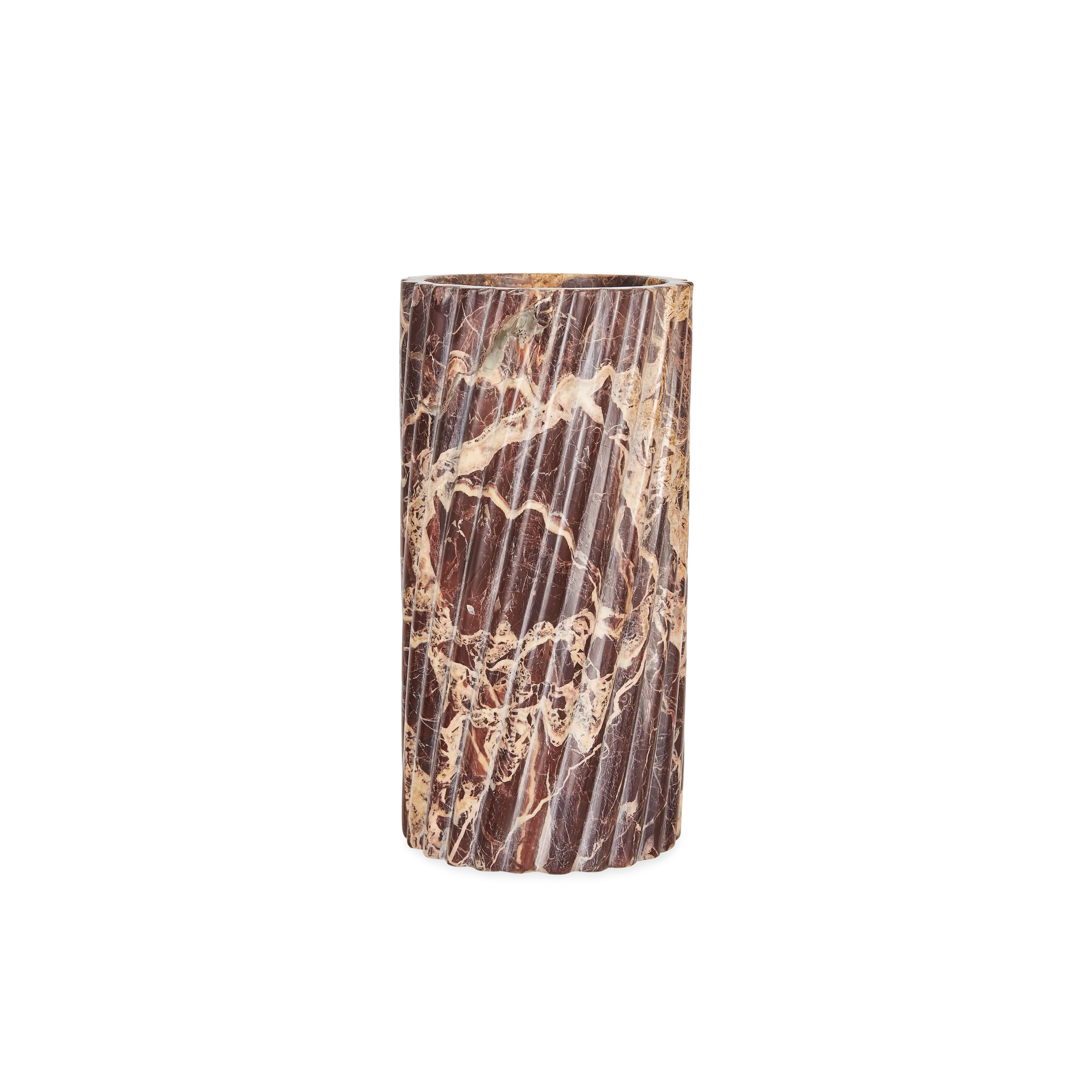 Ridged Marble Vase