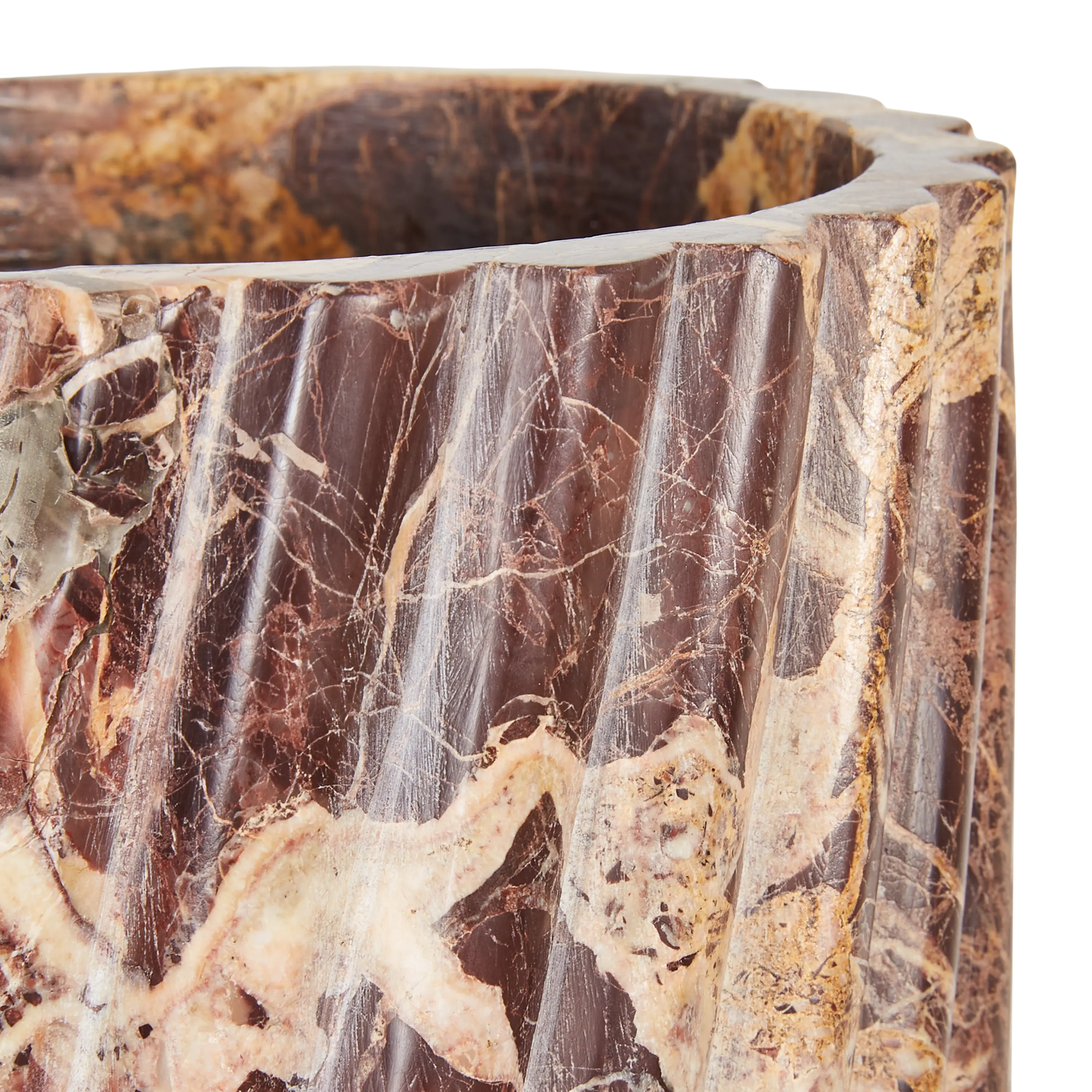 Ridged Marble Vase