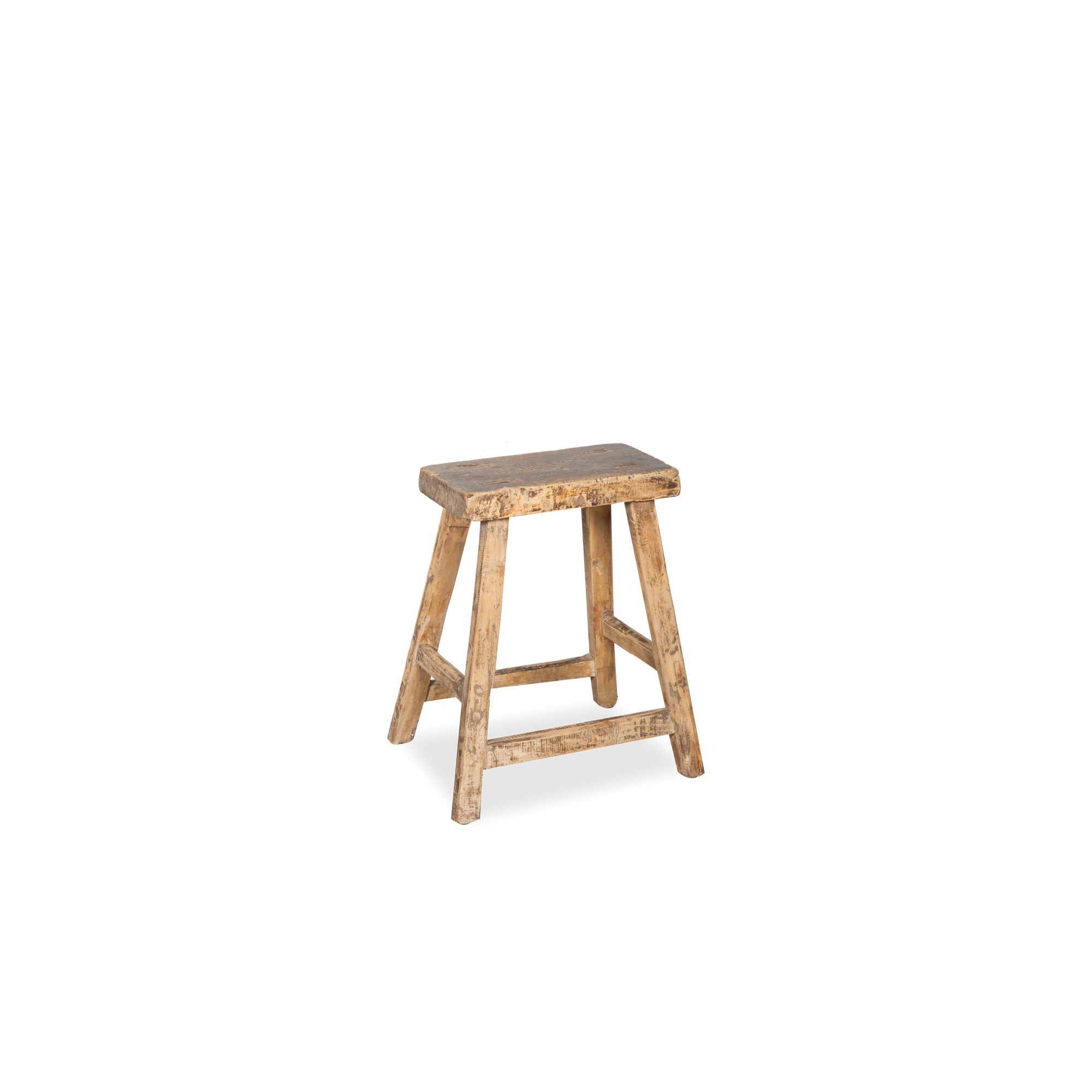 Full of rustic appeal, the Vintage Weathered Rectangular Stool will add organic warmth to your space.