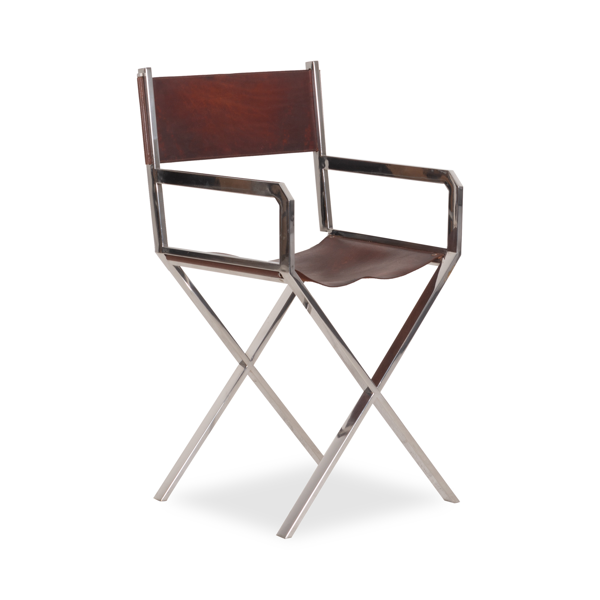 A chic example of early mixed materials styling, this Vintage Angolo Metalarte Chair was manufactured circa 1970s.