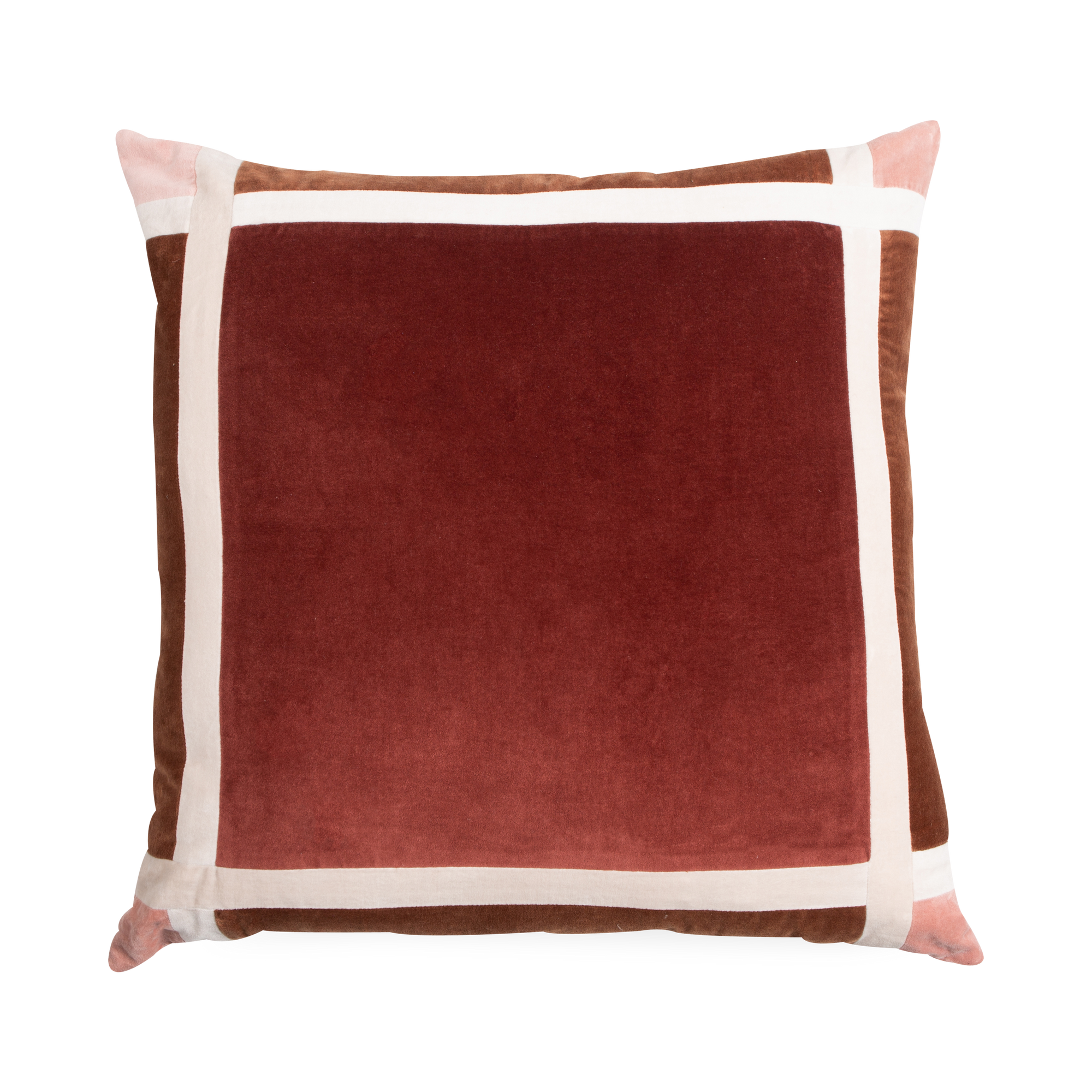 Defined by its textural opulence and interposed border, the Velvet Border Pillow provides a vibrant expression of colour that can elevate any living area it resides in.