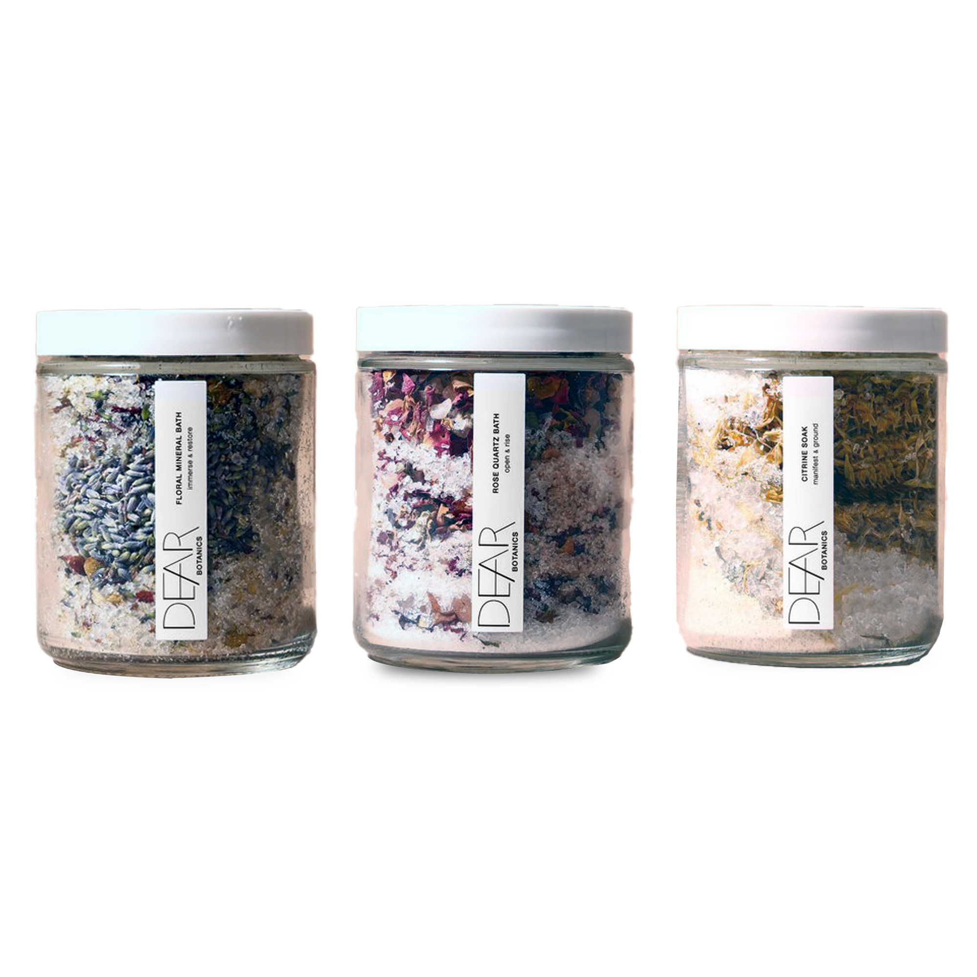 With a focus on sensory experiences and natural ingredients, Dear Botanics' bath uses a blend of organic ingredients along with dead sea salt to provide a skin-relief and create an