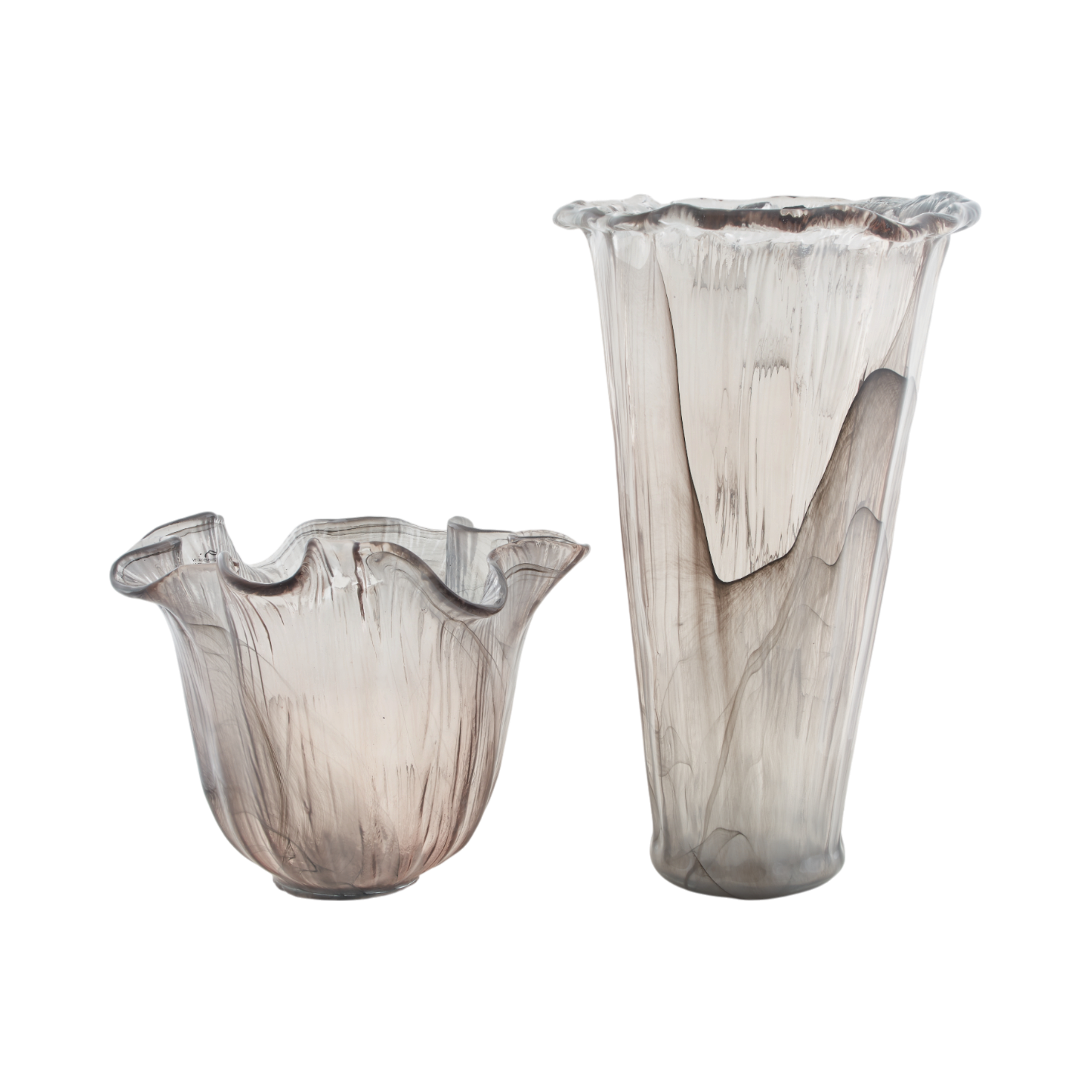 Ruffle Art Glass Vase
