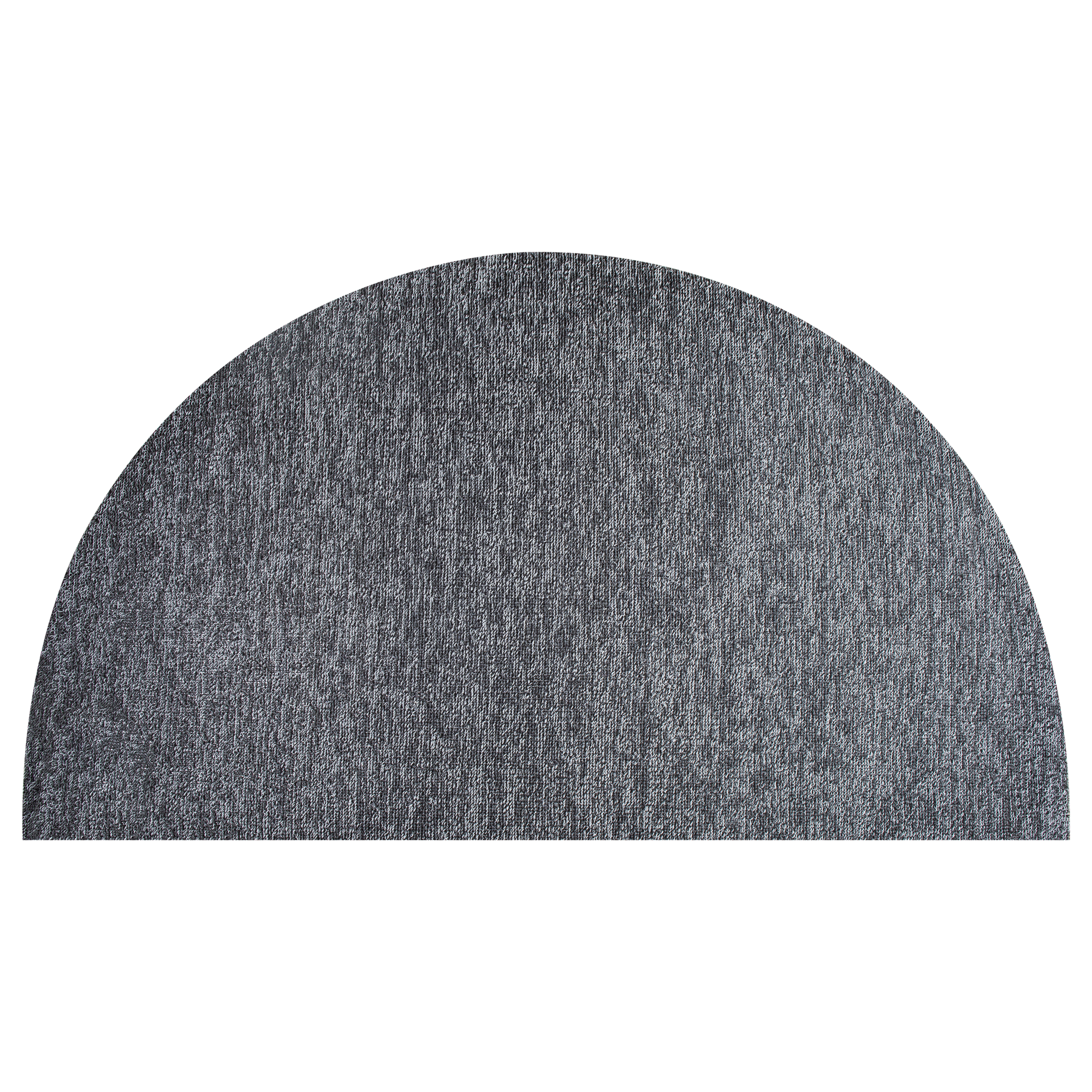Tufted, crush-proof texture created by looped vinyl yarns.