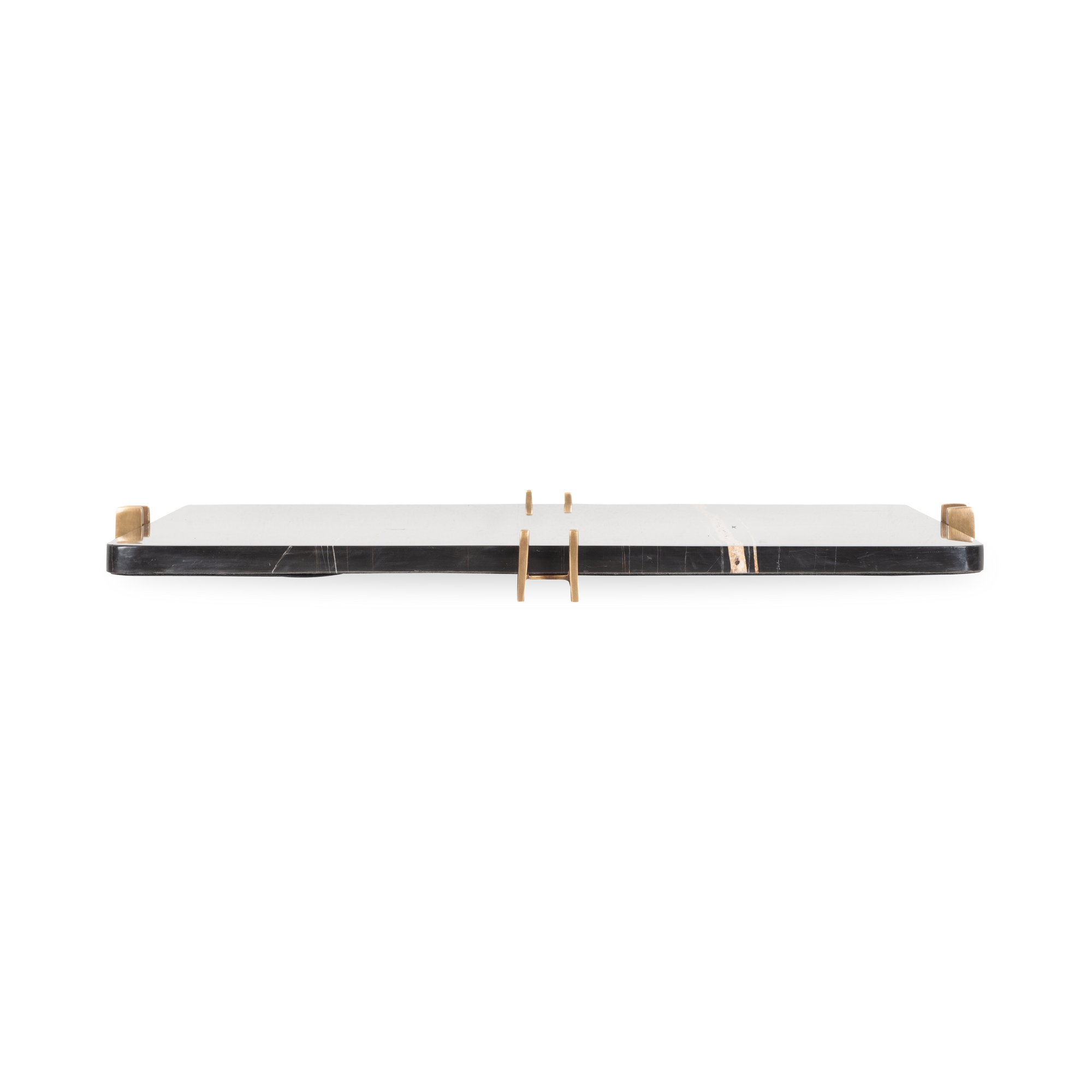 The Lockhart Marble Tray is made from Bengal marble which provides an elaborate rust-colored veining.