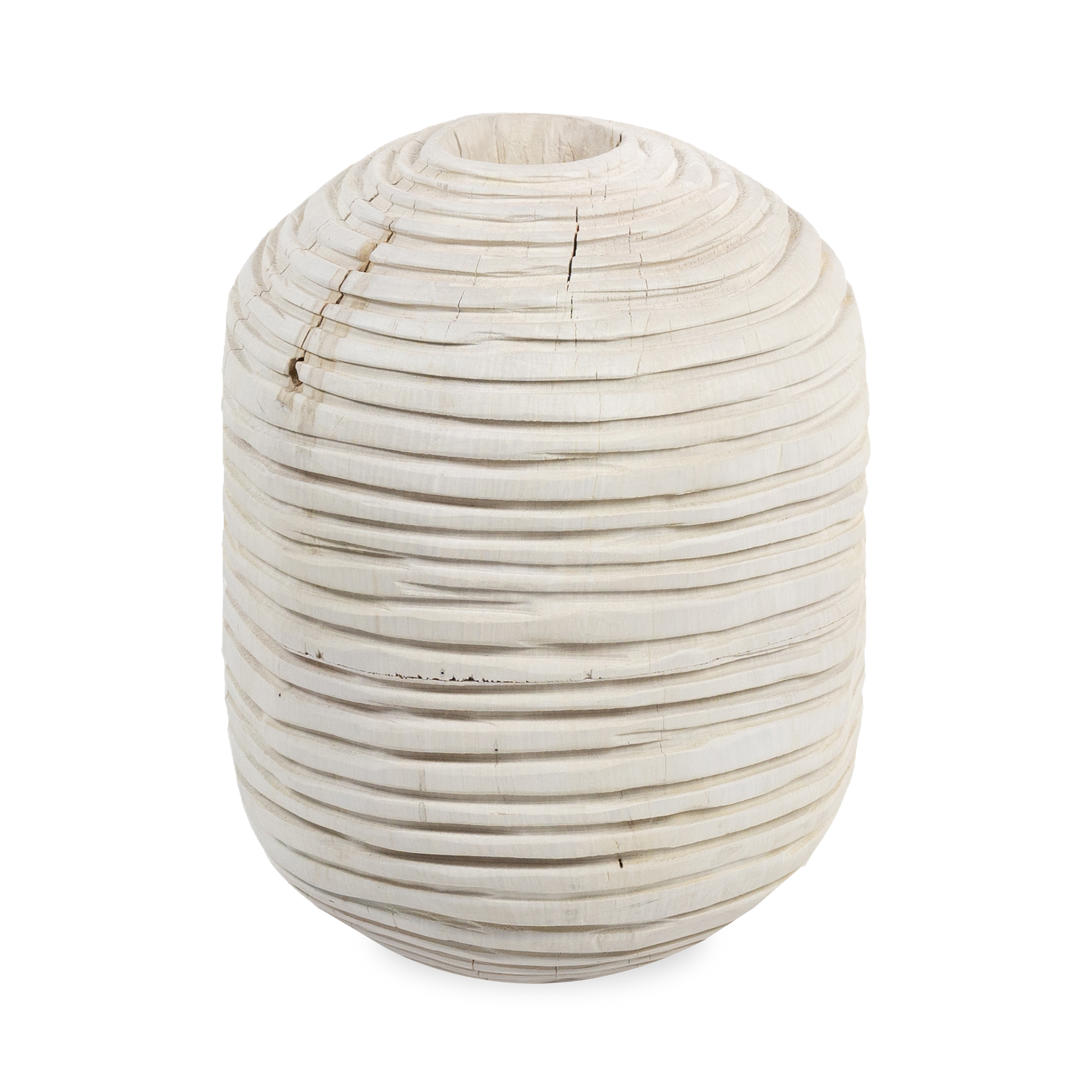 Drawing influences from natural forms and materials, the Reclaimed Wood Vase is made from mixed reclaimed natural wood.