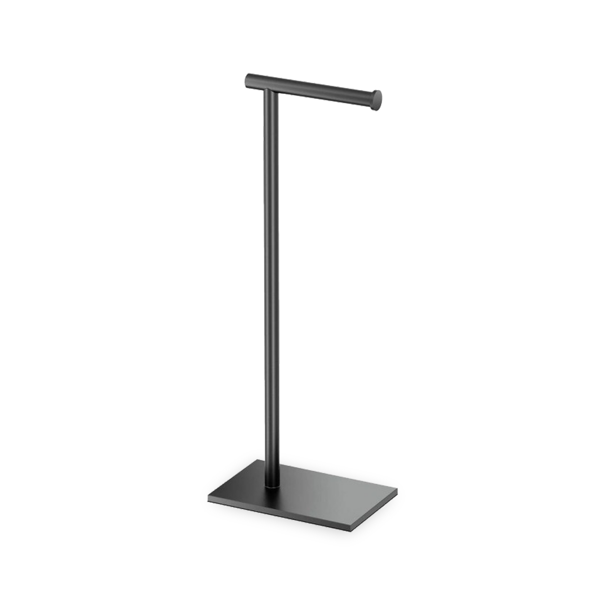 This Toilet Paper Stand in Black is the perfect addition to your bathroom décor.