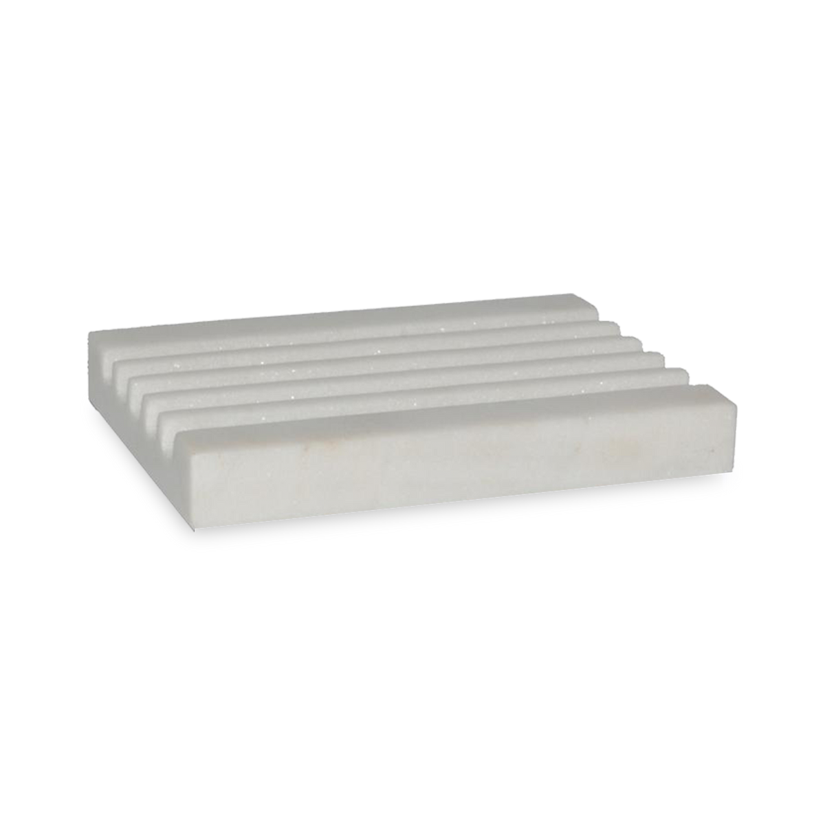 Marble Grooved Soap Dish