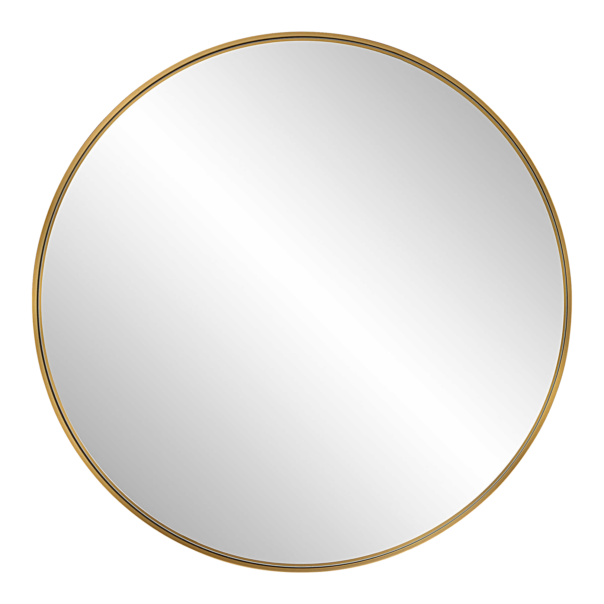 This elegant design keeps it simple with a thick stainless steel strap frame, finished in a plated metallic brushed brass.