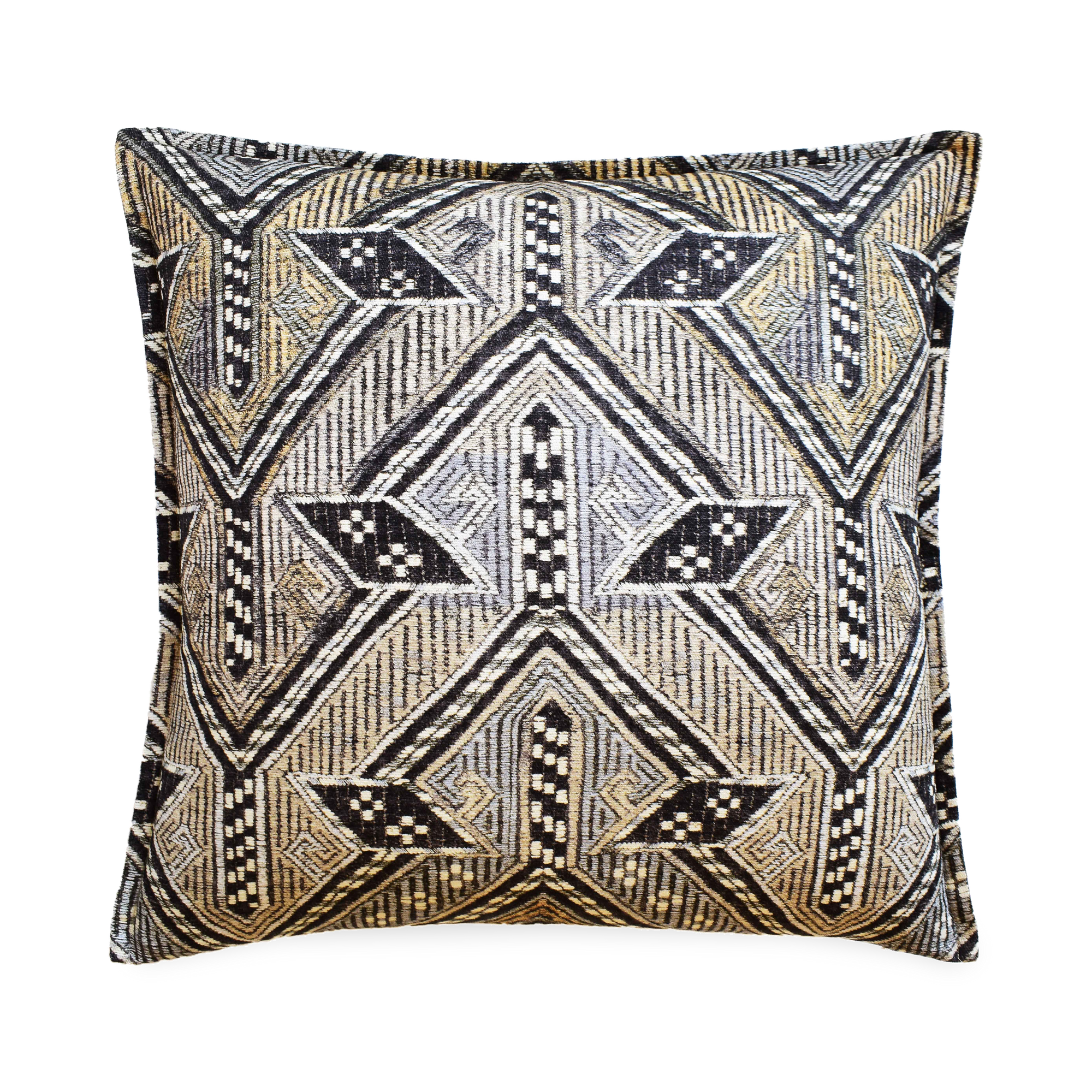 Morris features a bold geometric with added textural variation.