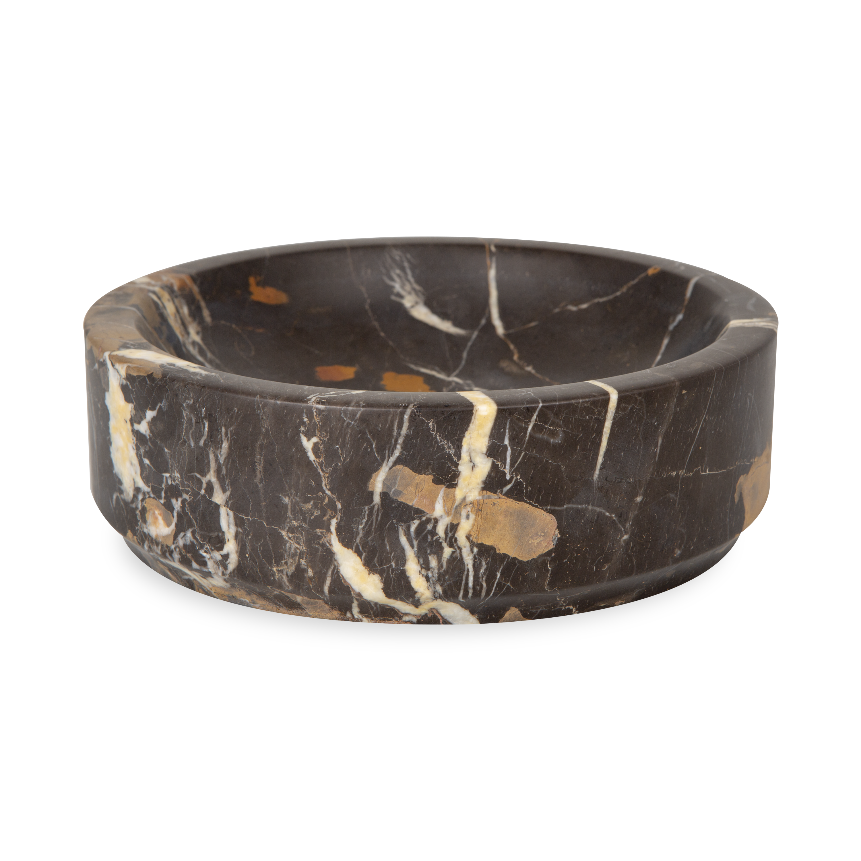 Provides elements of elegance and sophistication, the Honed Marble Catchall features black and gold tones that strikes a moody yet dramatic statement.
