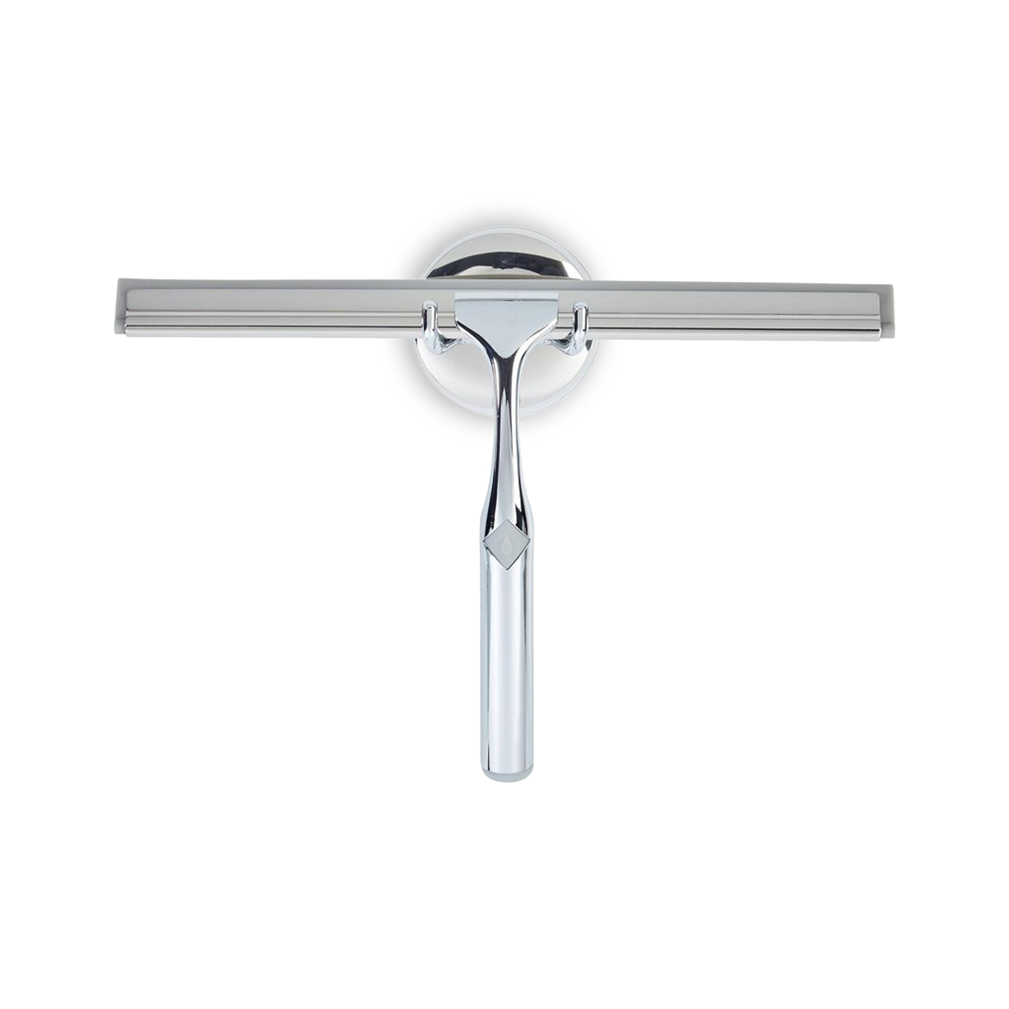 The Deluxe Shower Squeegee has a chrome plated, zinc diecast handle that is rust and tarnish free.