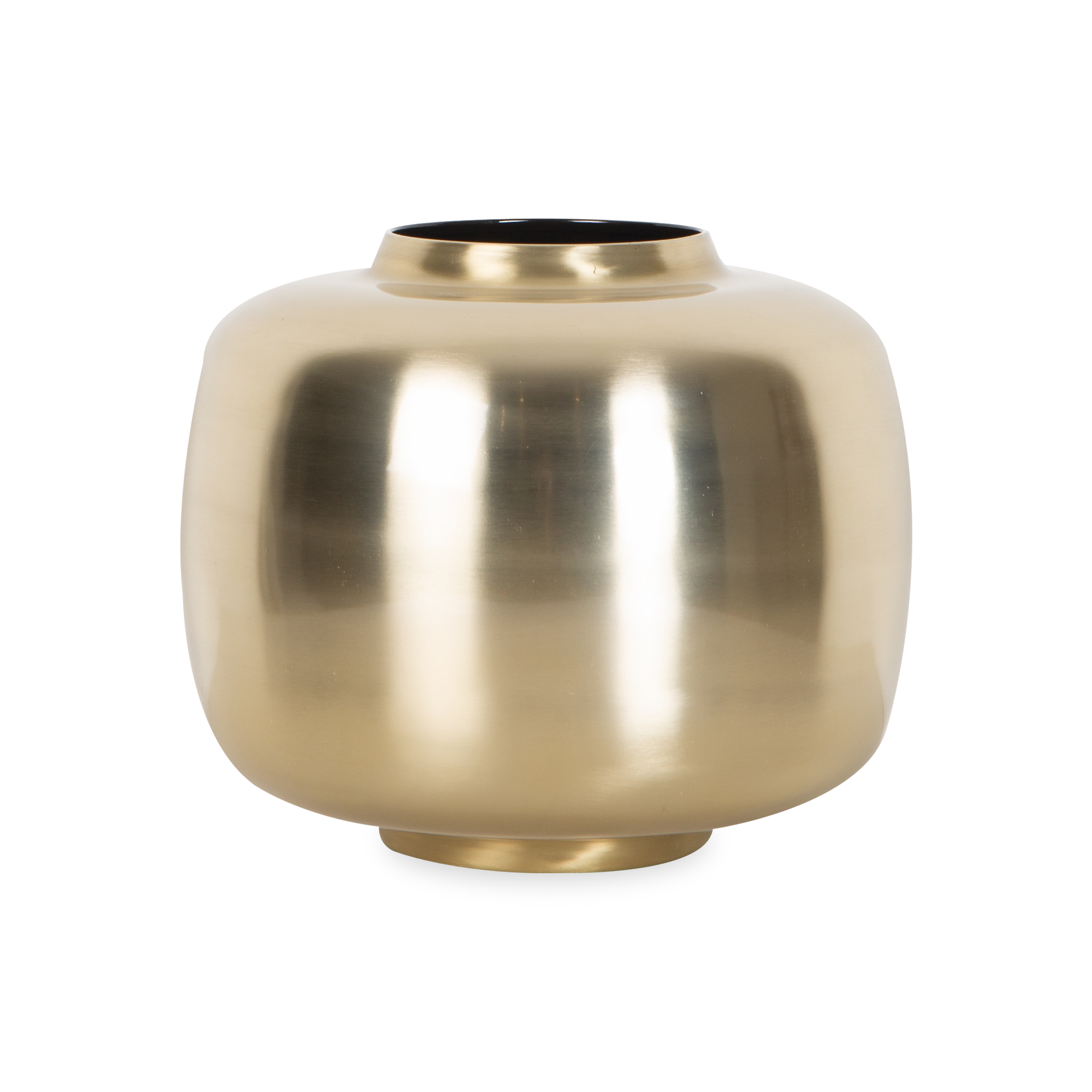 Reminiscent of a large bell, the Gabe Vase features a gorgeous curvaceous round shape and a wide lip.