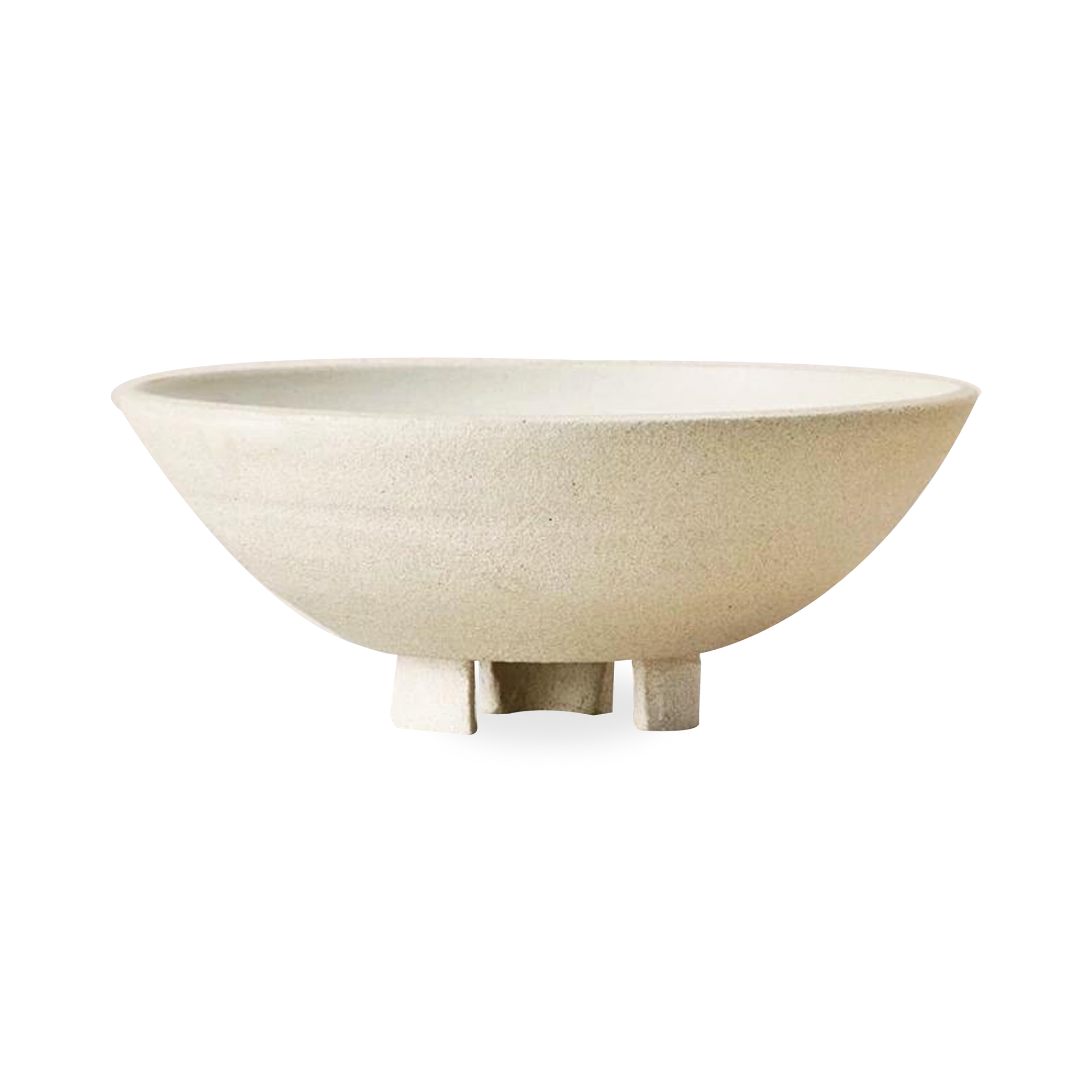 The Fiona Bowl features a simple silhouette enhanced by its surface of natural raw texture.