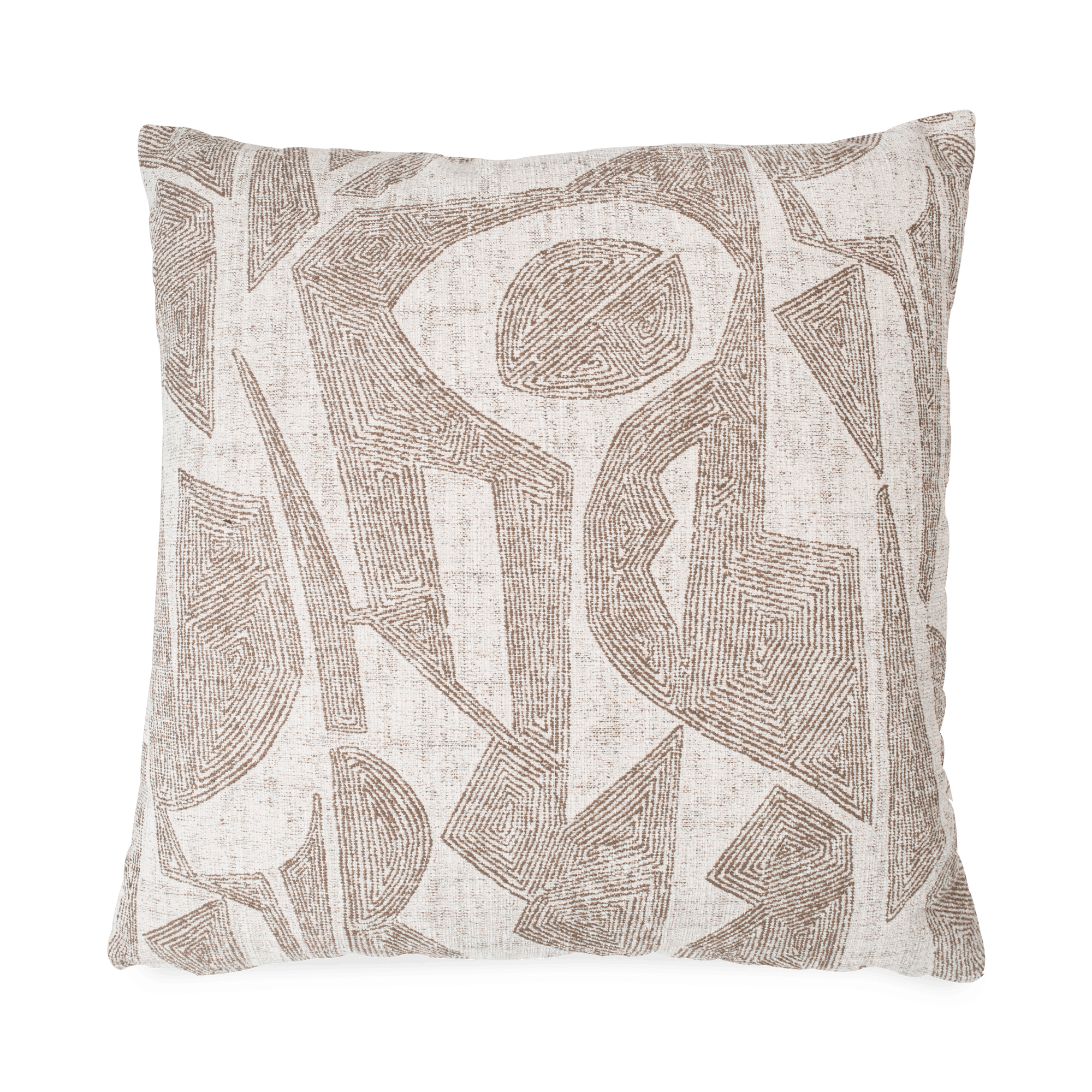 With a focus on textural appeal and pleasant tonality, the Artefact Pillow has a beautifully woven texture and an abstract design that mixes elements of straight lines and topograp