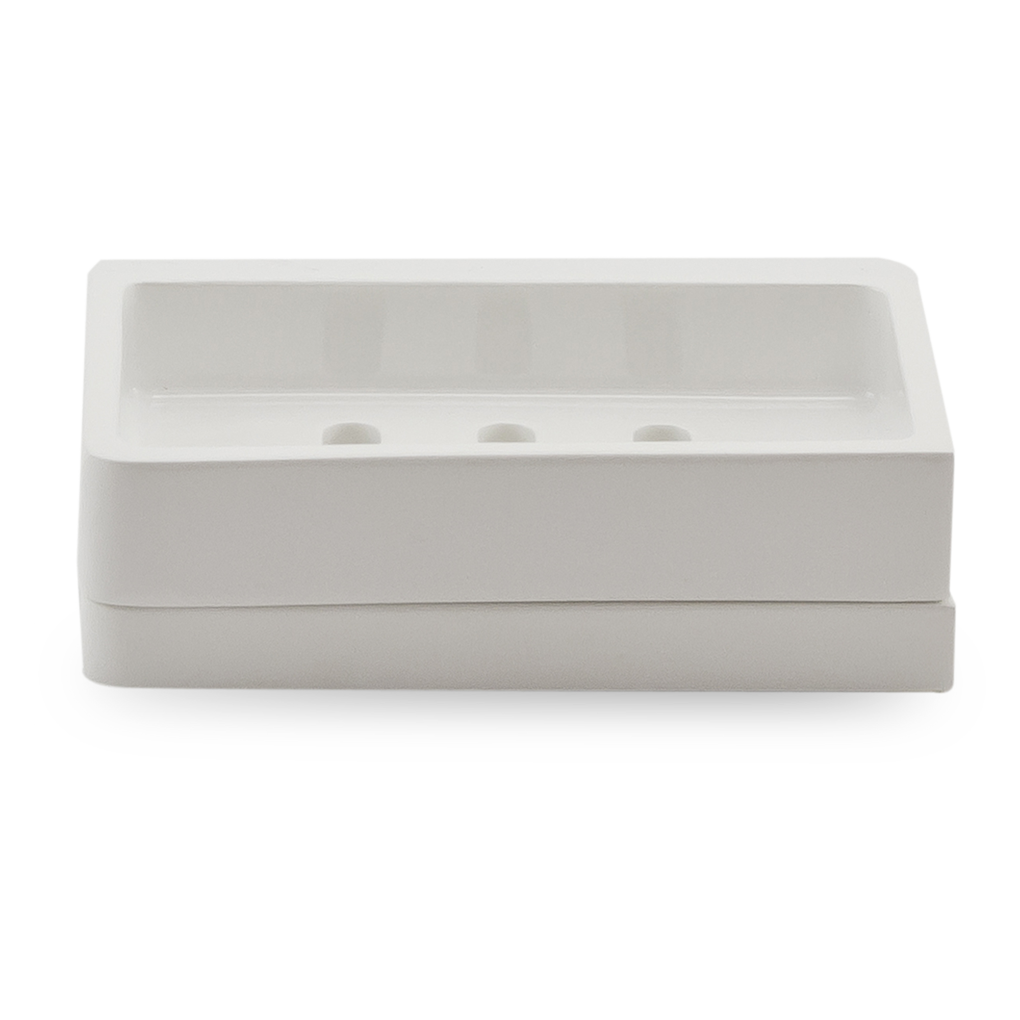 Sleek lines combine with a smooth lacquer finish, made of resin to create the refined minimalist Lacca Collection.