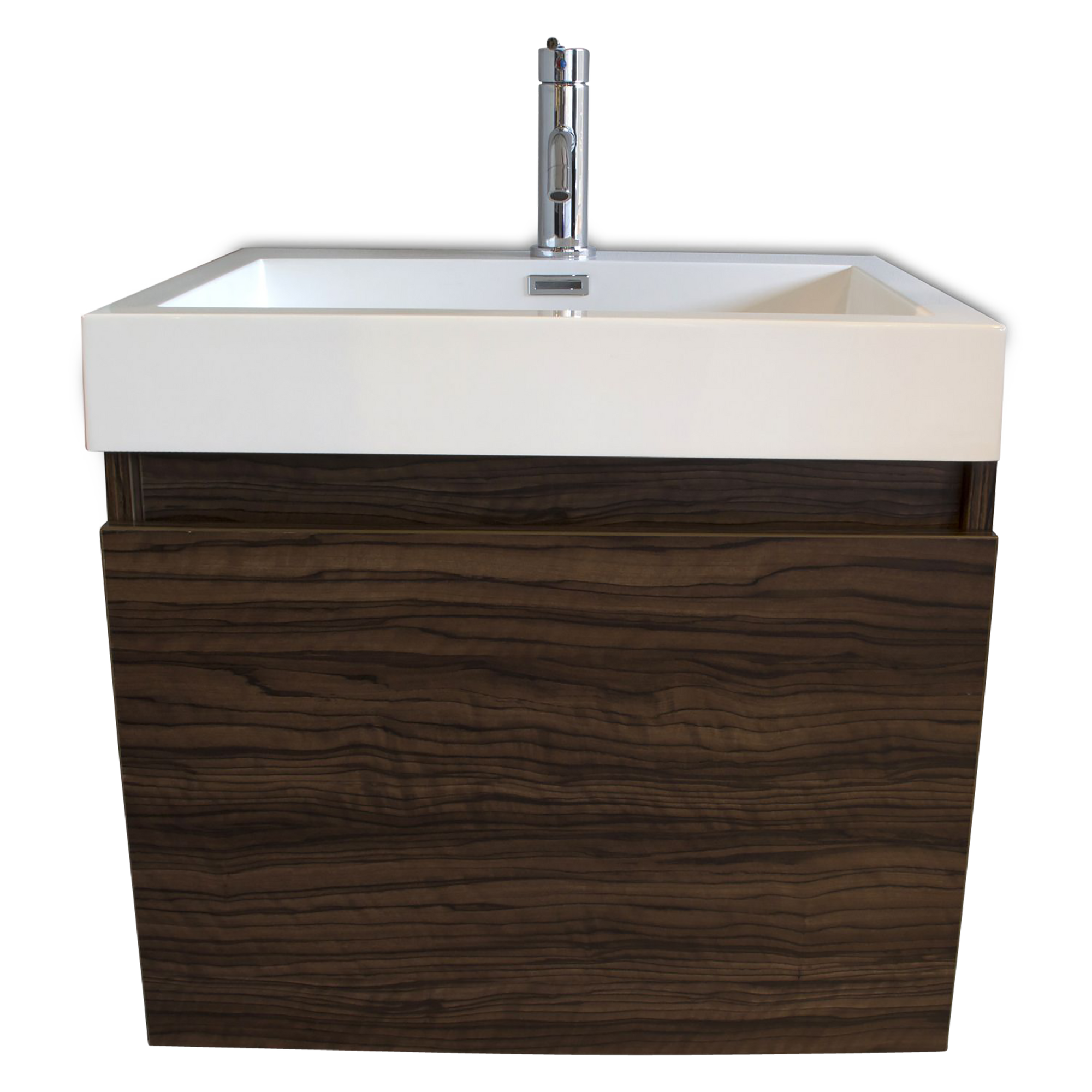 VANITY: The versatile design of the Frozen vanity brings a modern sensibility to the bath.