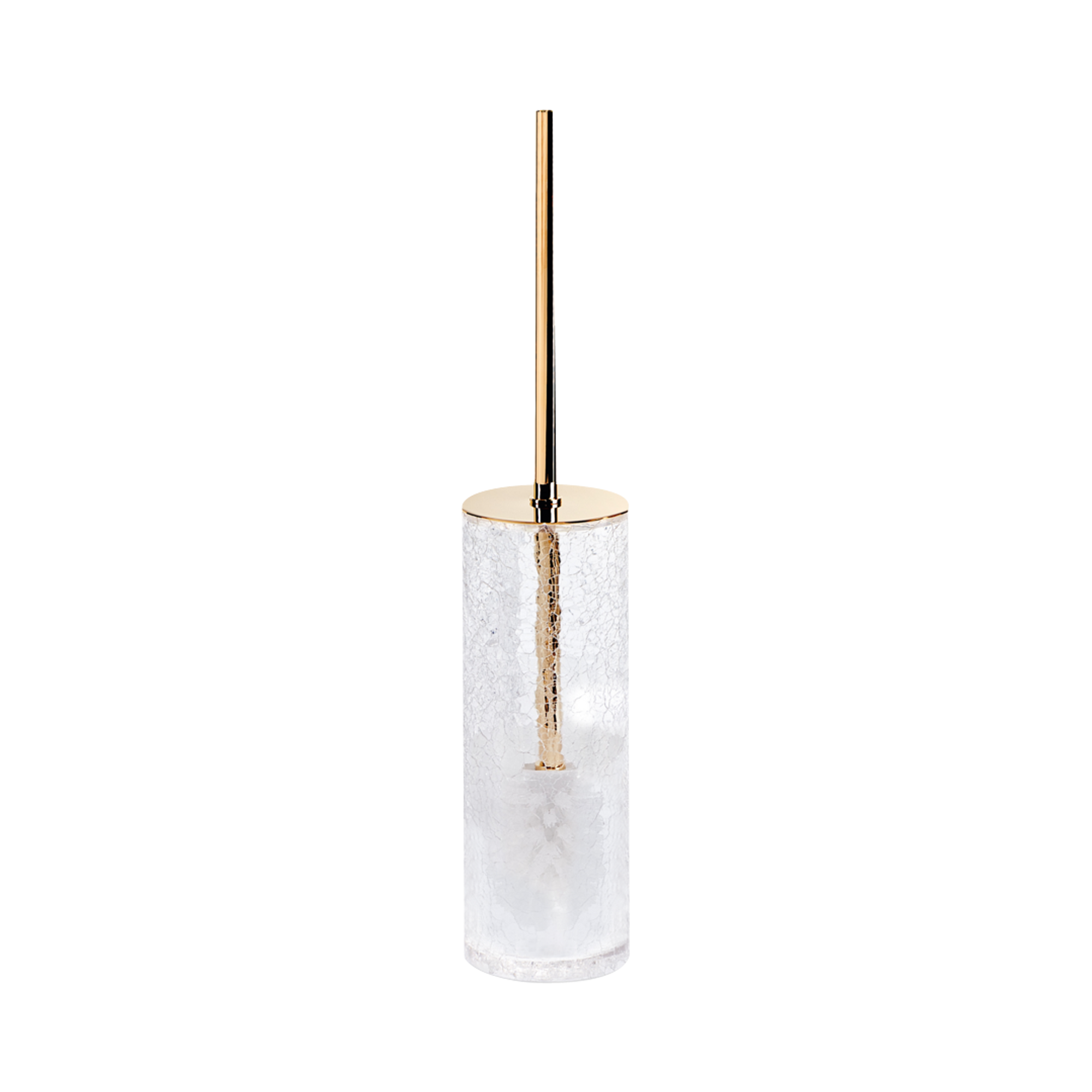 The Cracked Accessories collection features delicate cracked glass with polished gold details.