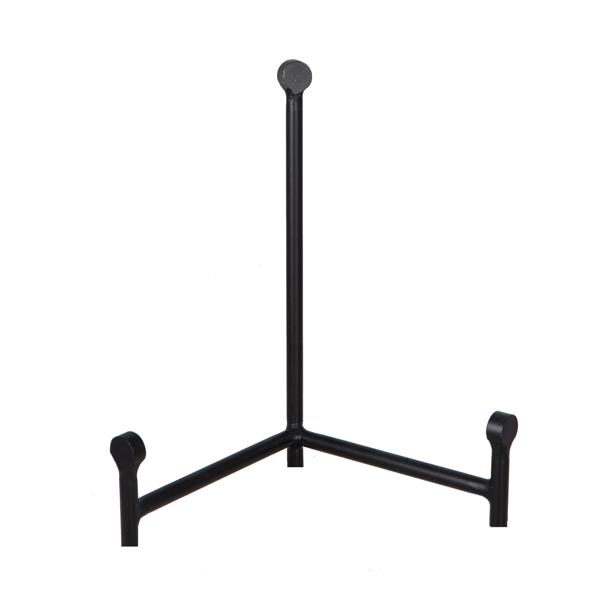 With its sturdy design, this black tripod stand is a great piece to showcase your unique plates and decorative trays.