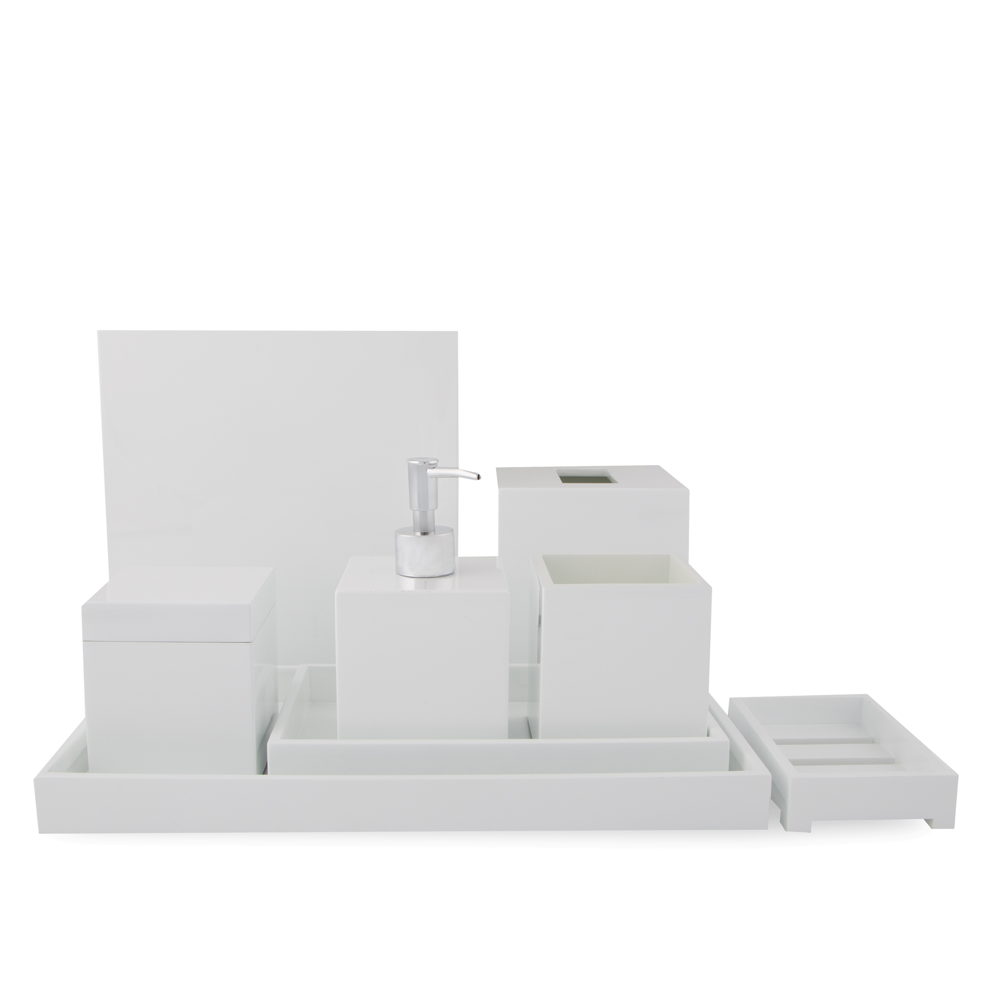 The Richmond collection features rectangular geometric shapes and clean, sleek silhouette.