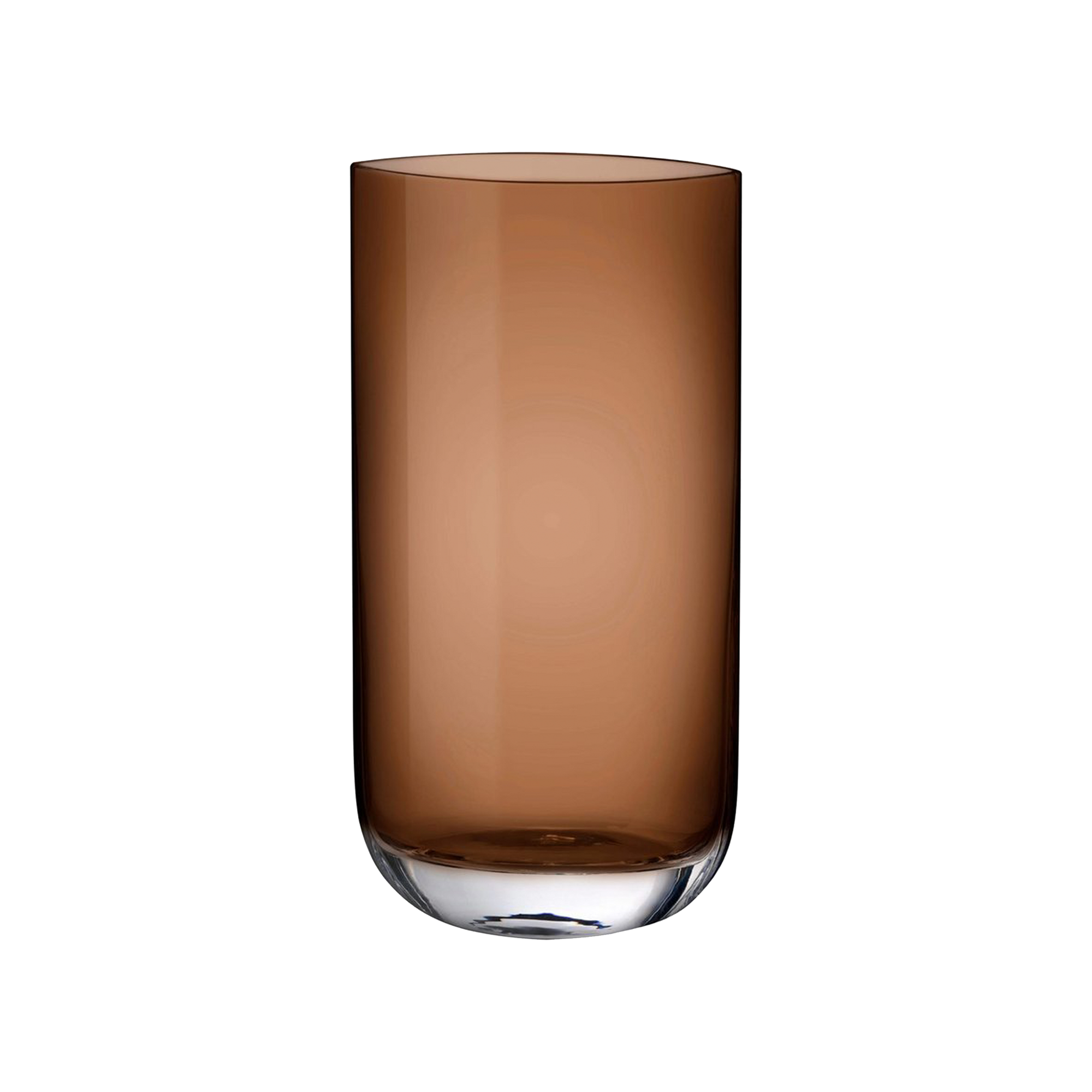 The elegant silhouette of these vases are sculpted from lead-free crystal - distinct for its sharp lines, smooth curves and transparent caramel colour.