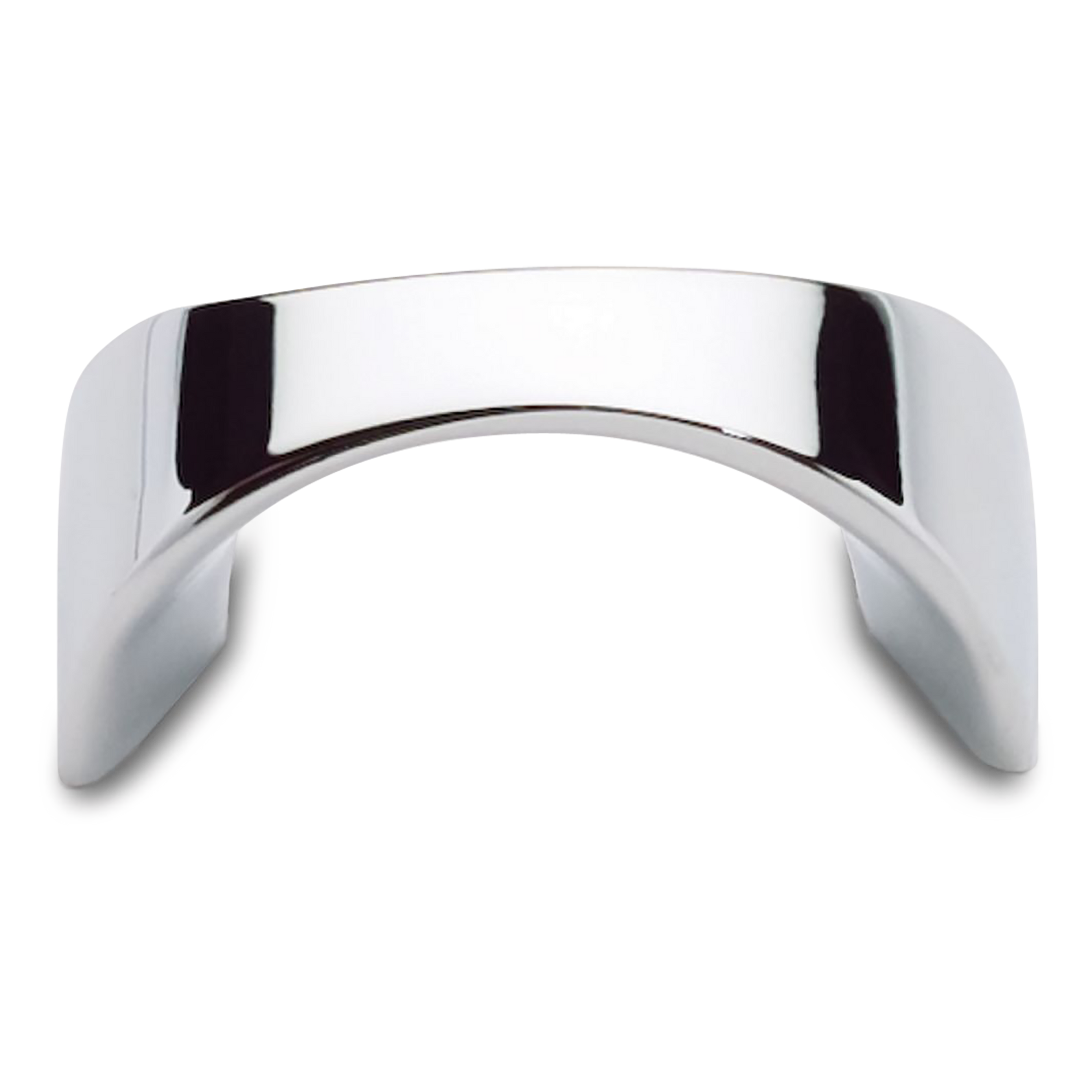 A seamless and modern knob with a curved face.