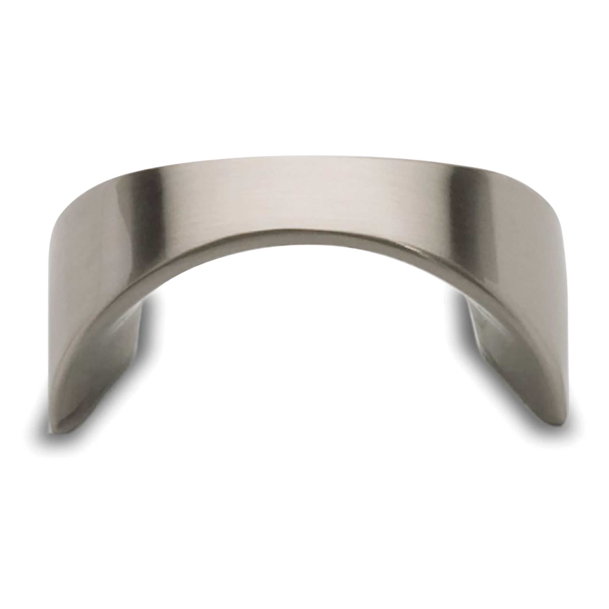 A seamless and modern knob with a curved face.