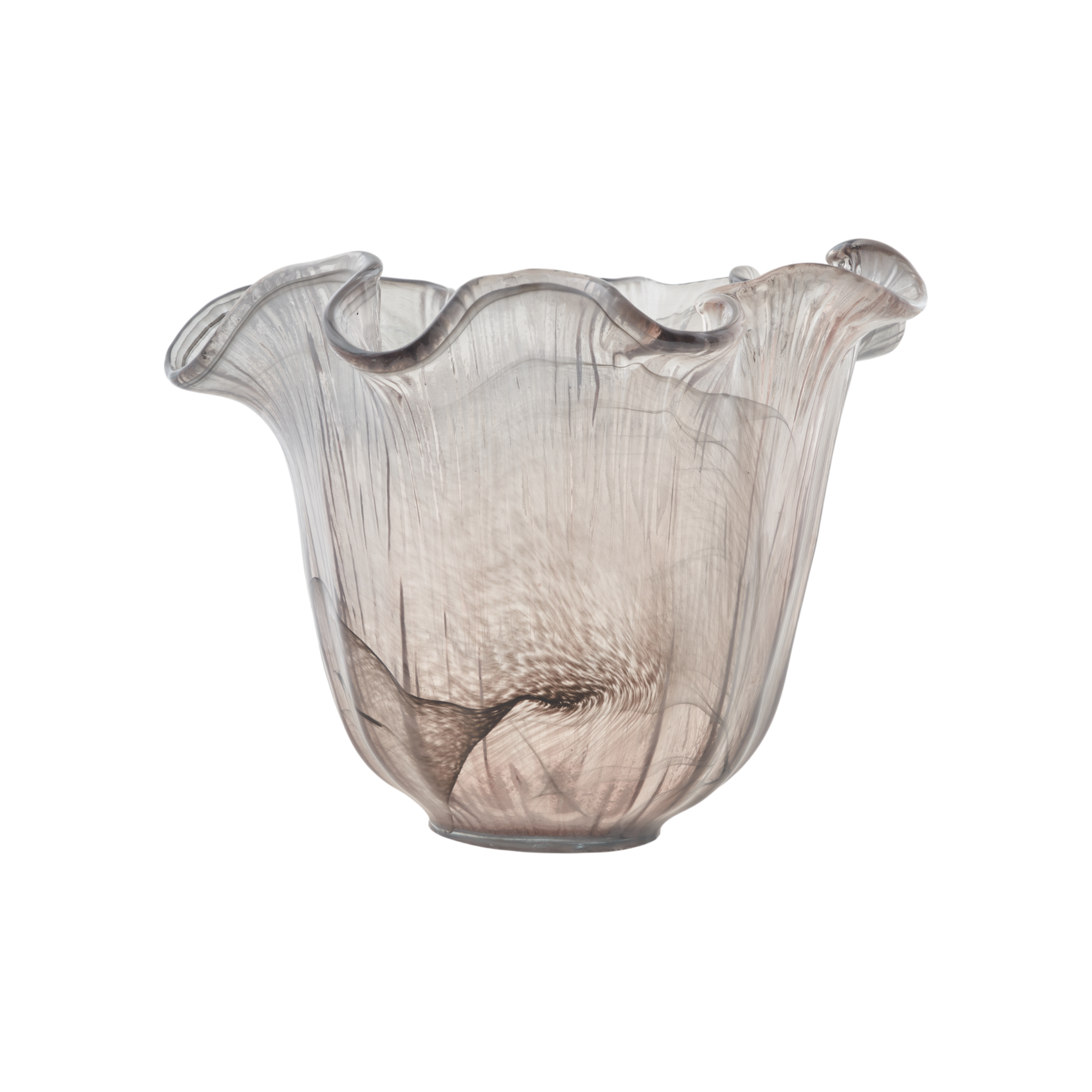 Ruffle Art Glass Vase