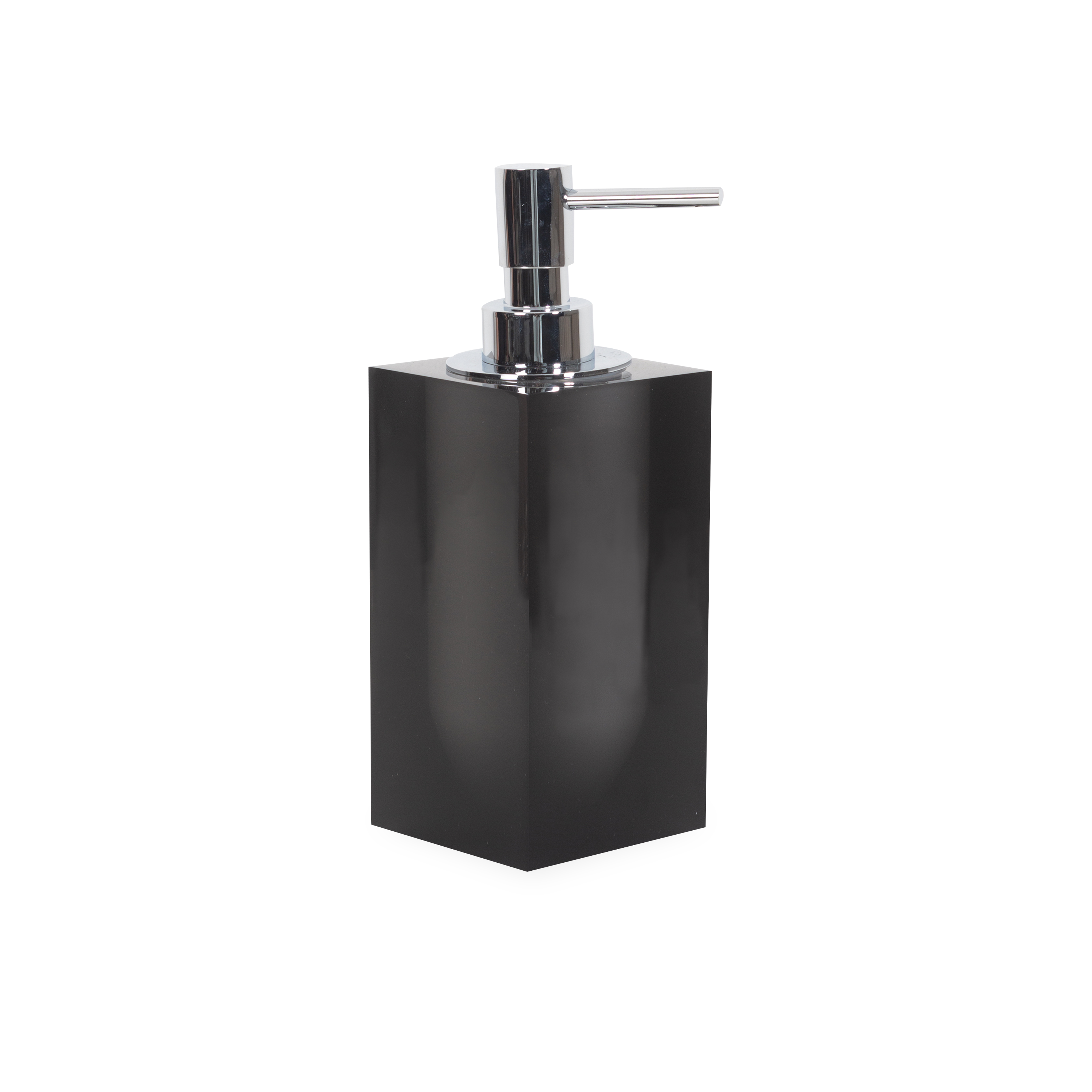 A thick, acrylic bathroom essential with a frosted lozenge interior.