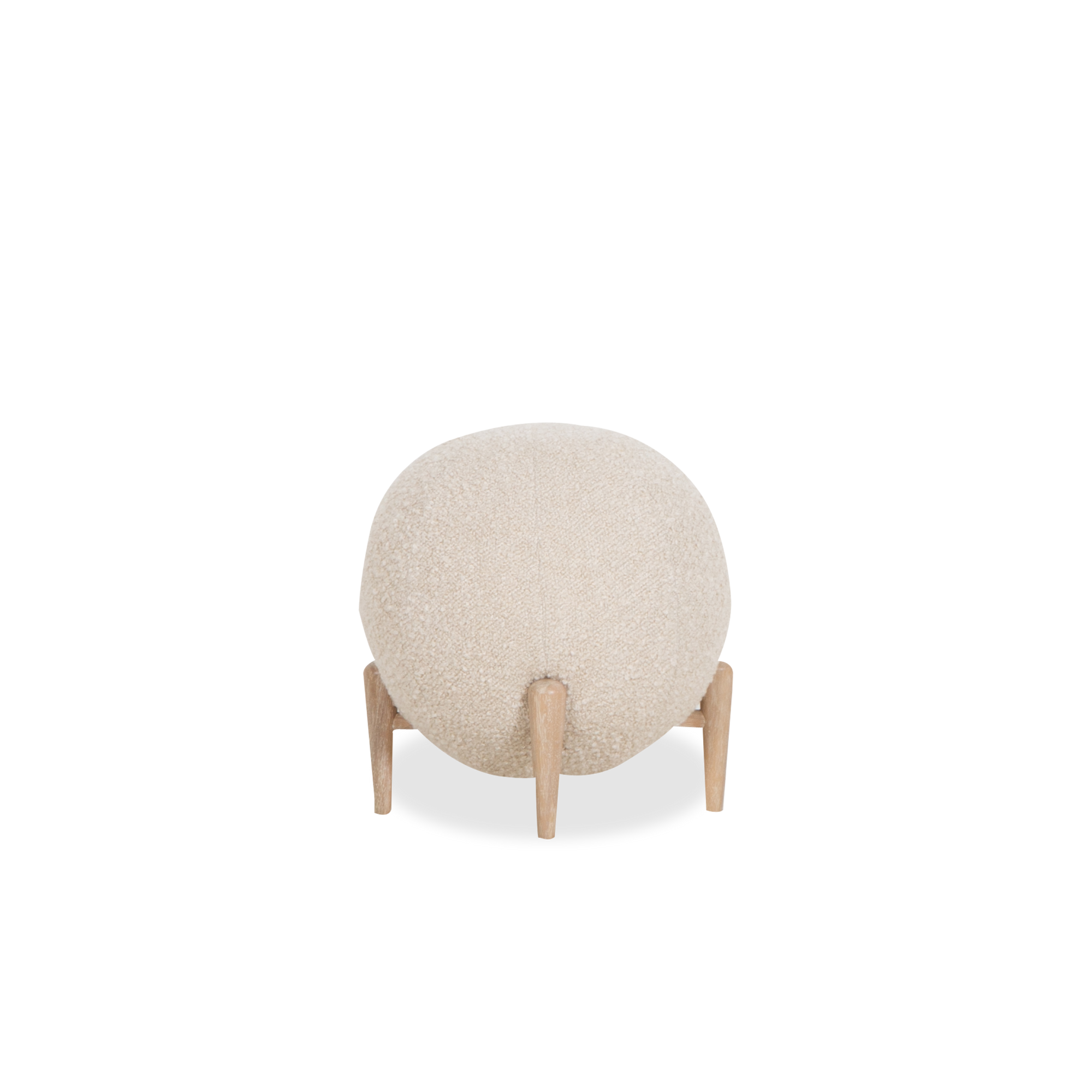 A standout piece, the Shearling Ball Stool is a sculptural and functional accent piece for any space.
