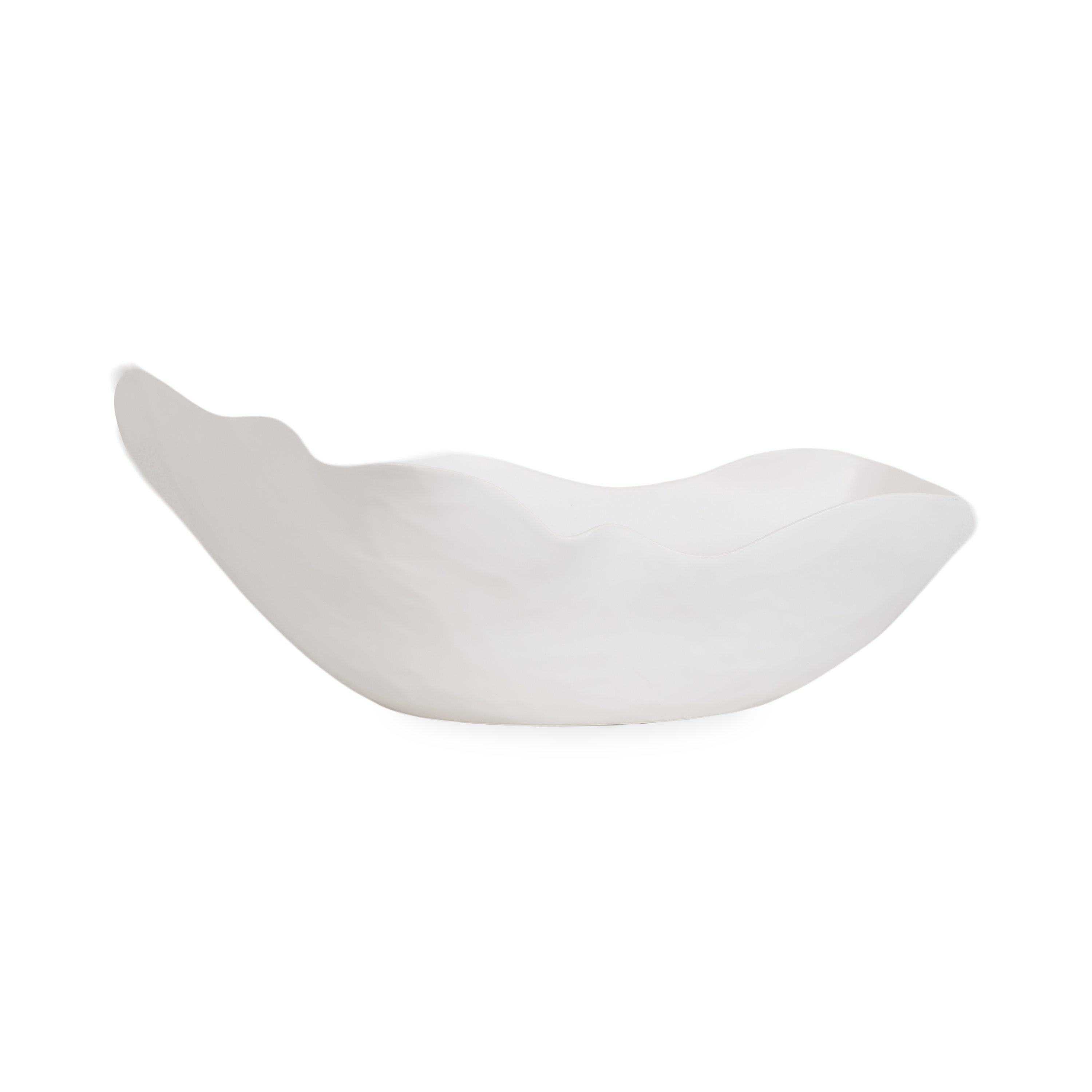Characterized by its eloquent rim and its asymmetric shape, this Horn Bowl can provide a contemporary flair with its amicable design, subtle textures and its handcrafted Portuguese