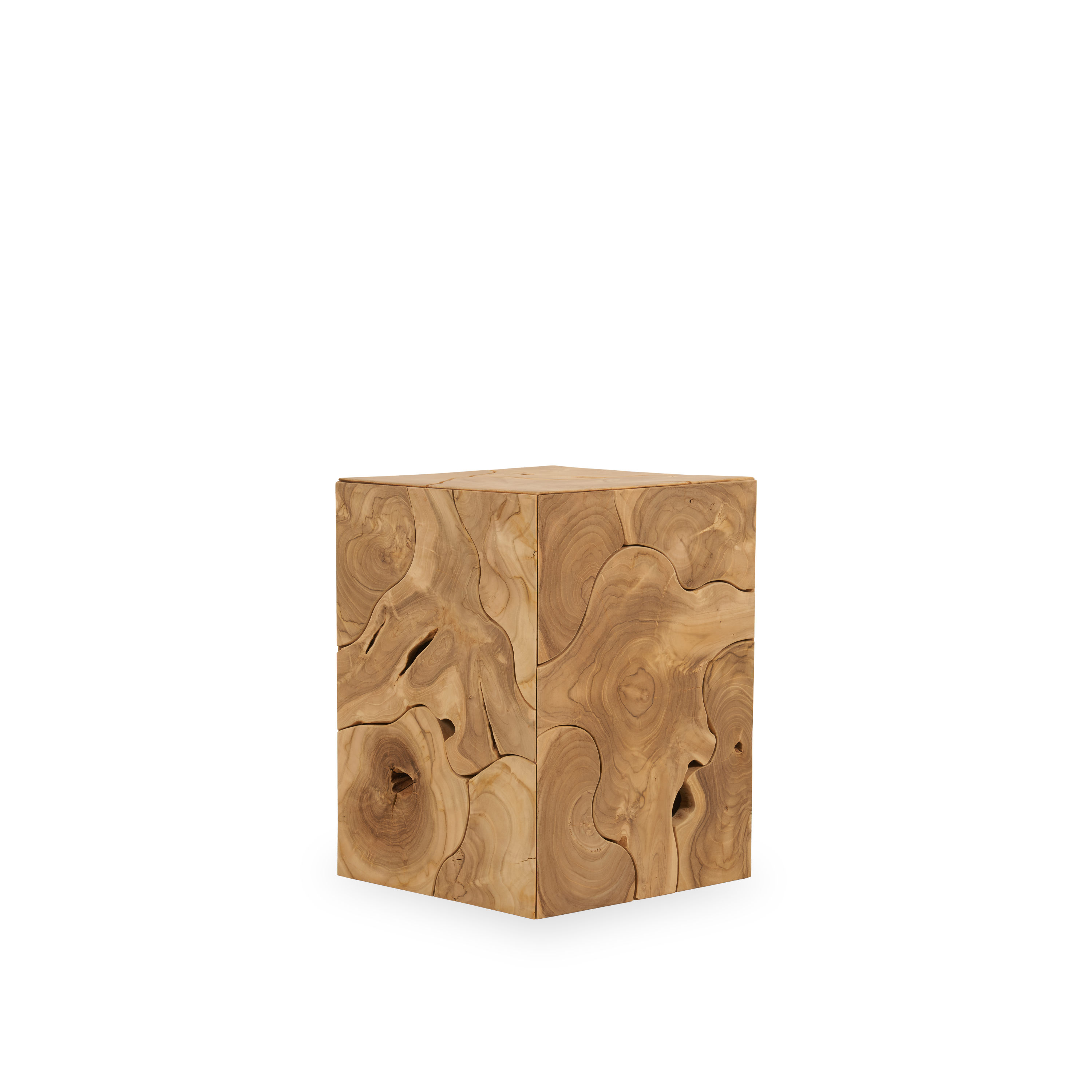 Teak Slice Side Table