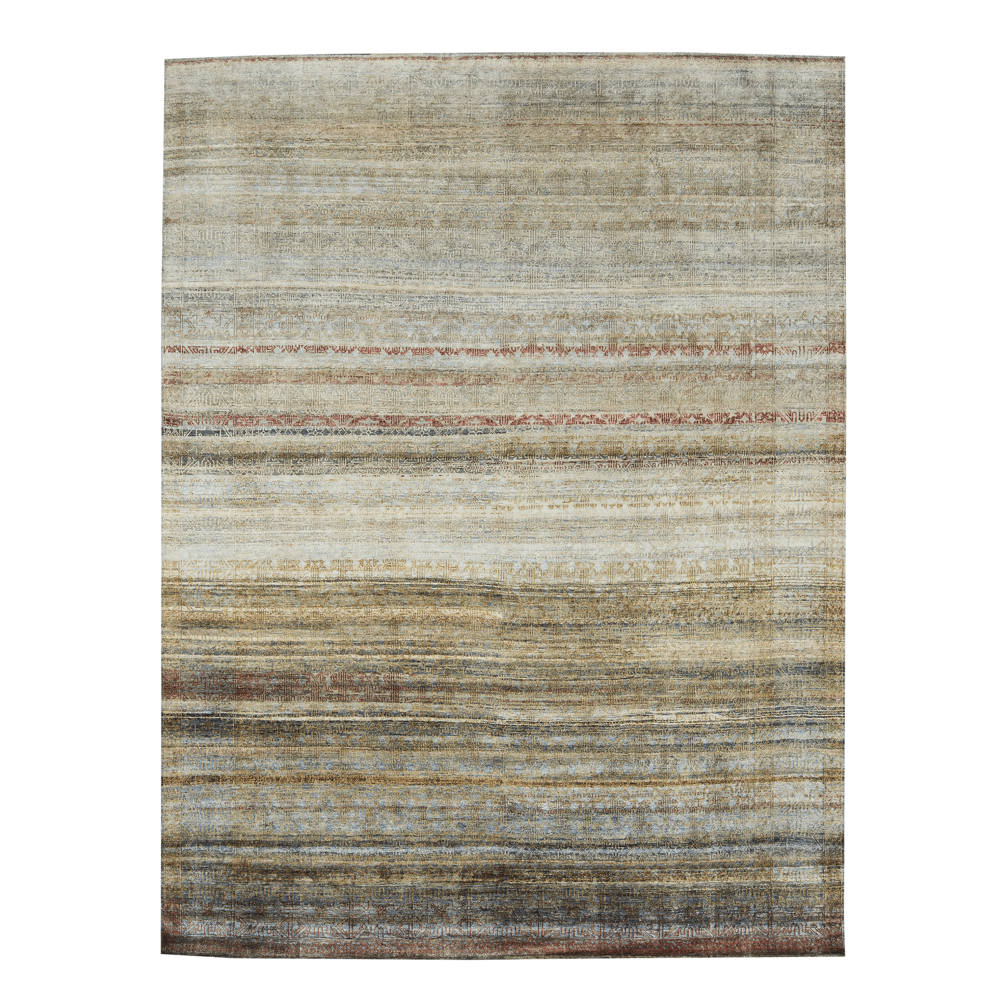 Designed to be passed through generations, the New Heirloom Rug Collection is crafted from recycled and upcycled wool, cocoon silk and sari silk.