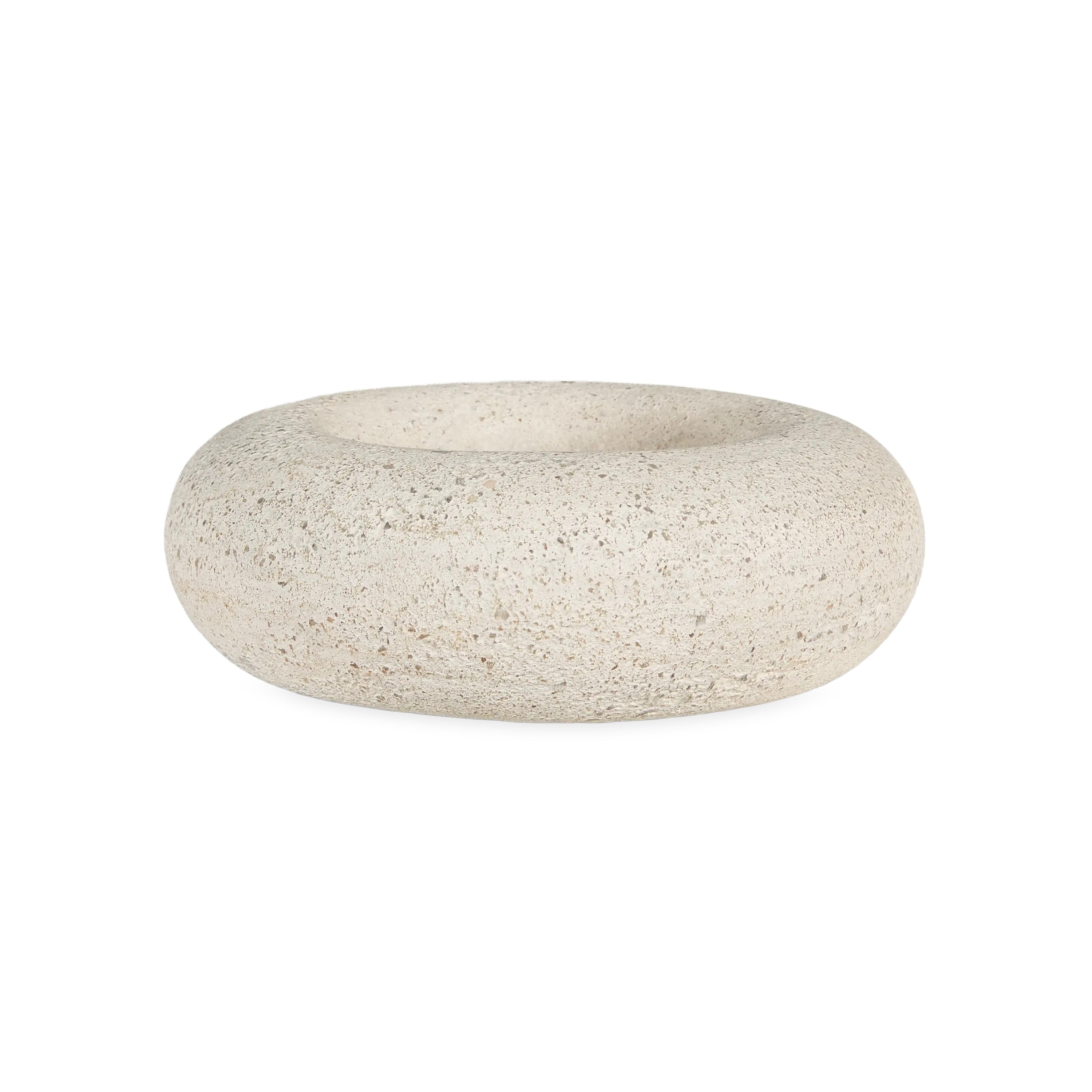 Pudgy Travertine Bowl