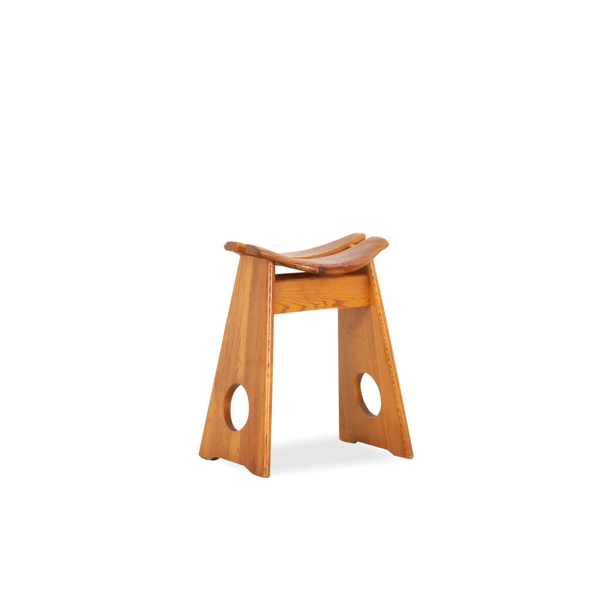 Subtle yet bold, this vintage stool was designed by Gilbert Marklund for Furusnickarn AB, circa 1970s.