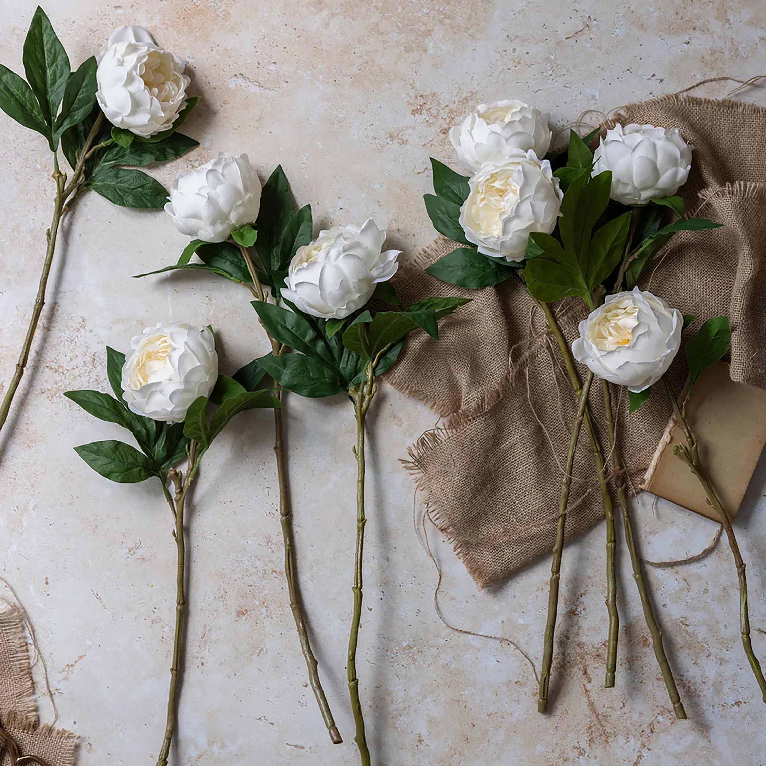 Real Touch Peony Stem