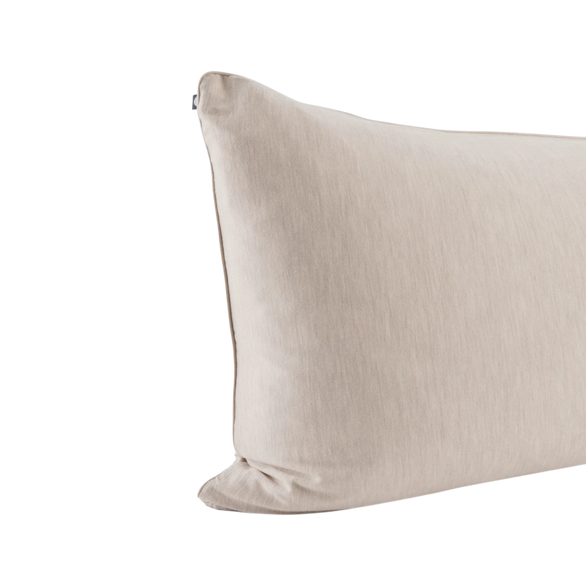 Merino Pillowcase Box Standard in Ivory, soft merino wool and bamboo jersey pillowcase with self-fabric piping.
