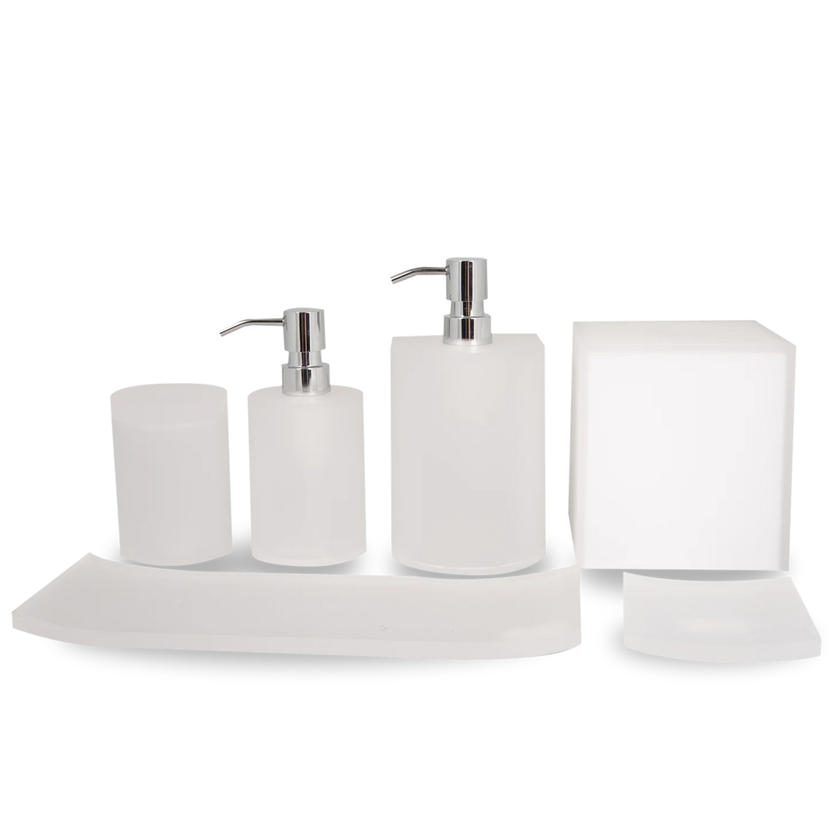 Using a minimalistic silhouette and pleasant round curves, the Malta Collection features a smooth to the touch, scratch–resistant coating for enhanced durability.