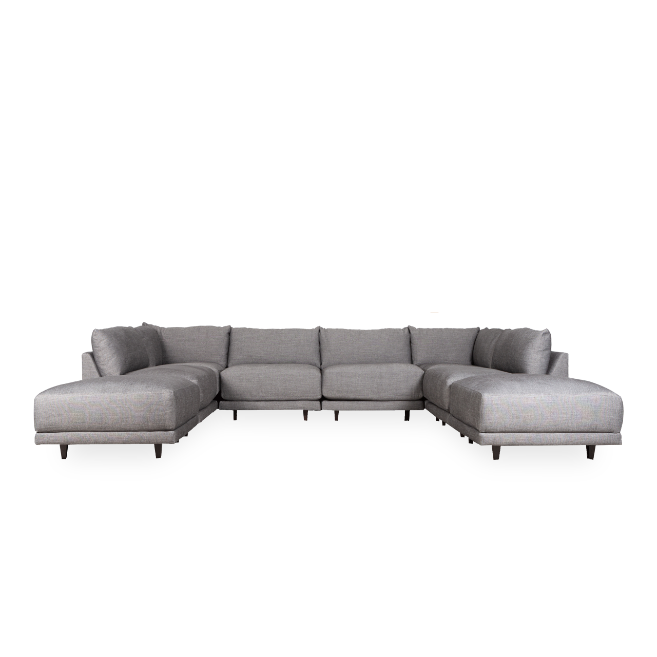 With a modern design and low profile, the Saint Modular Sectional features plush cushioning and offers superior comfort for your lounging needs.
