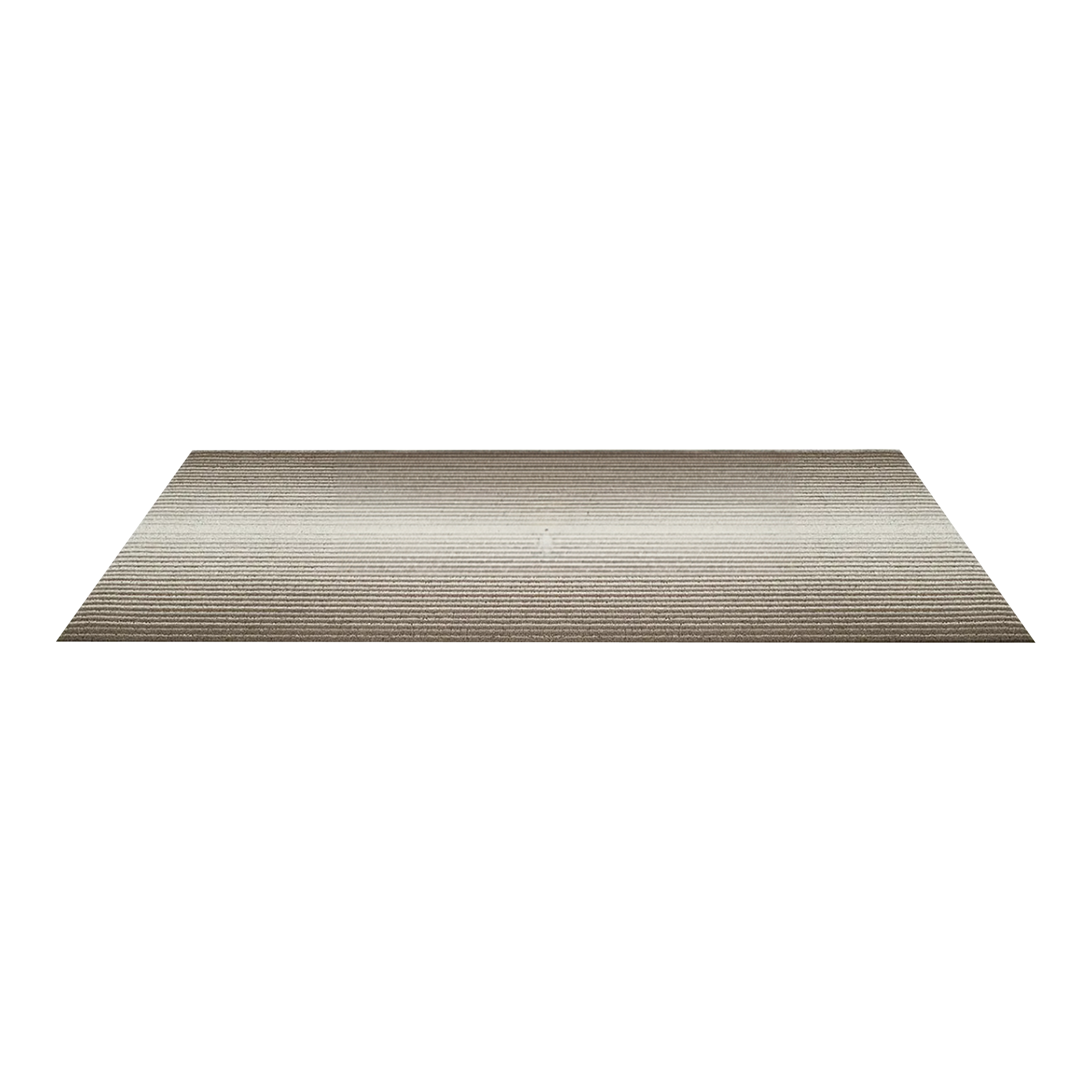 Inspired by the sharp contrast and mesmerizing motion of a cascading row of dominoes, the variegated stripes of this easy-care floor mat are at once dynamic and serene.