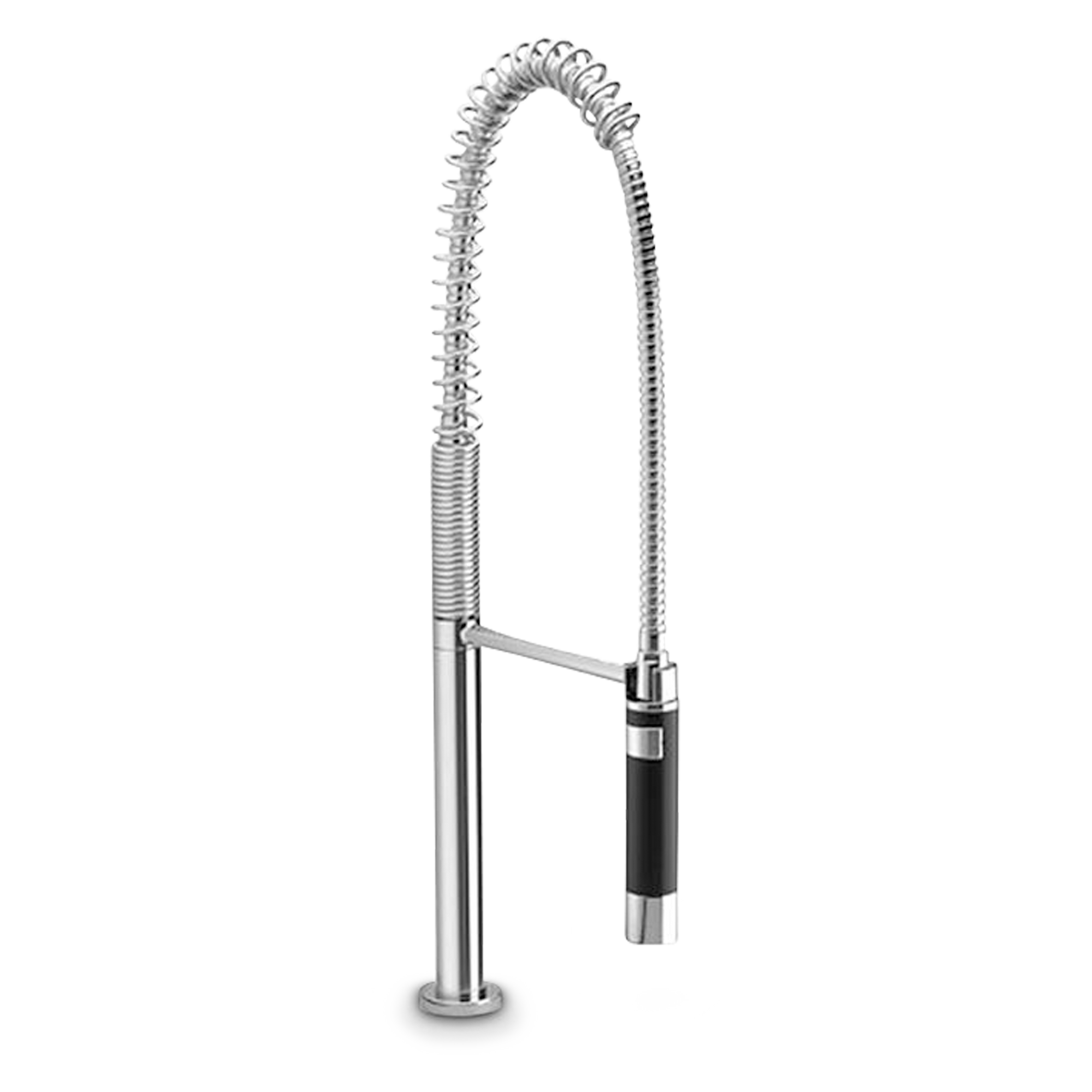 A sleek, modern profi spray faucet featuring a 360 degree swivel spout.