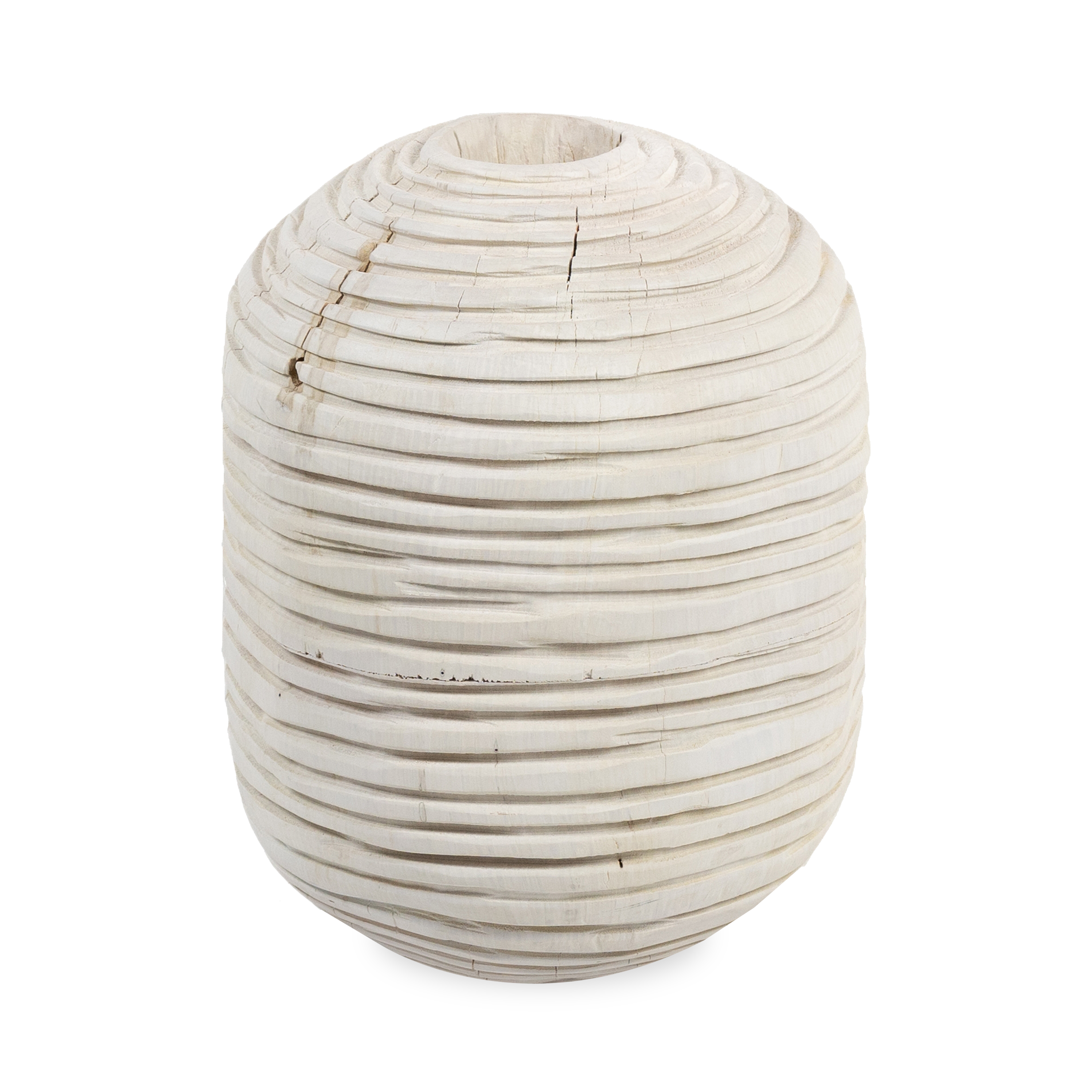 Drawing influences from natural forms and materials, the Reclaimed Wood Vase is made from mixed reclaimed natural wood.