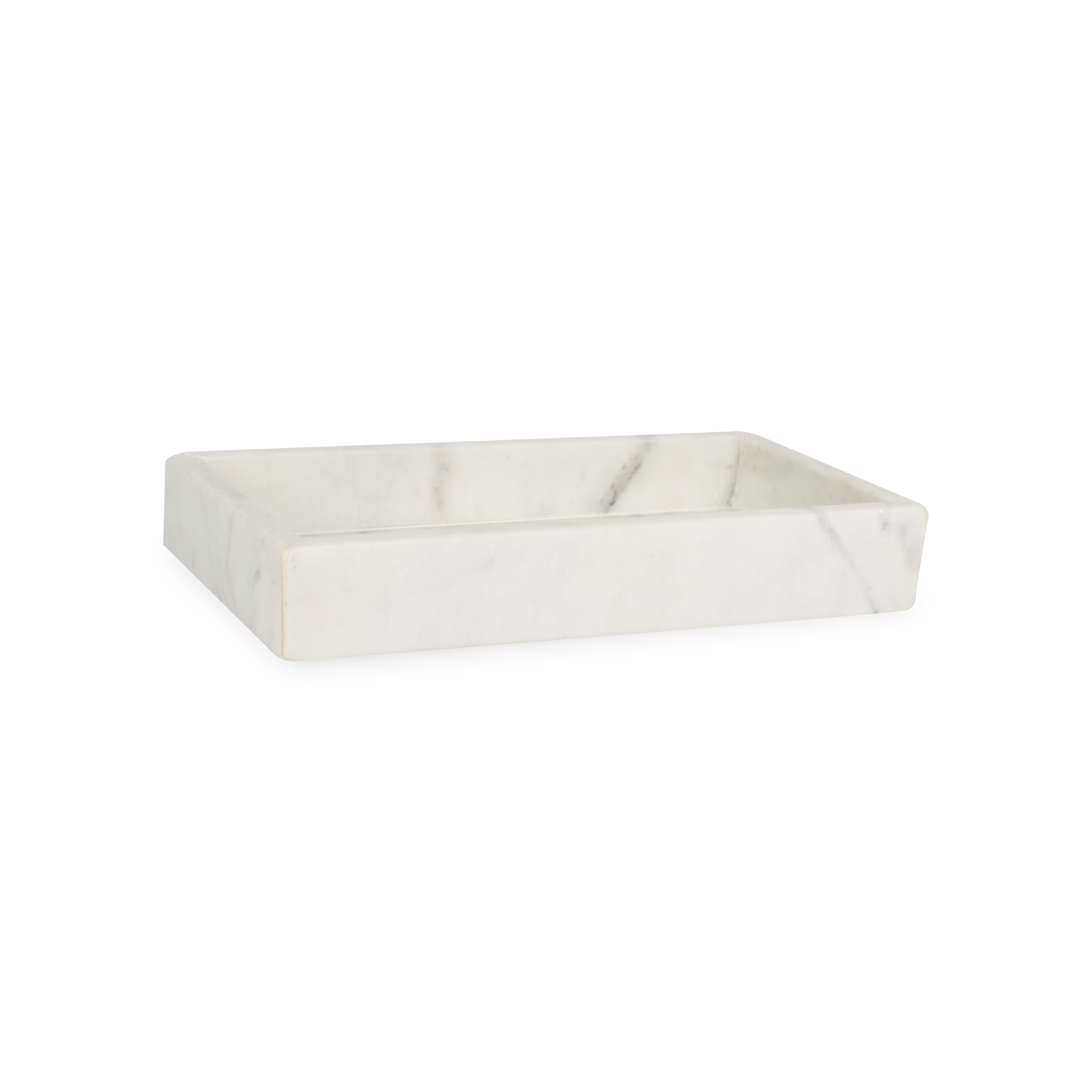 A collection of solid marble countertop pieces with a matte finish.