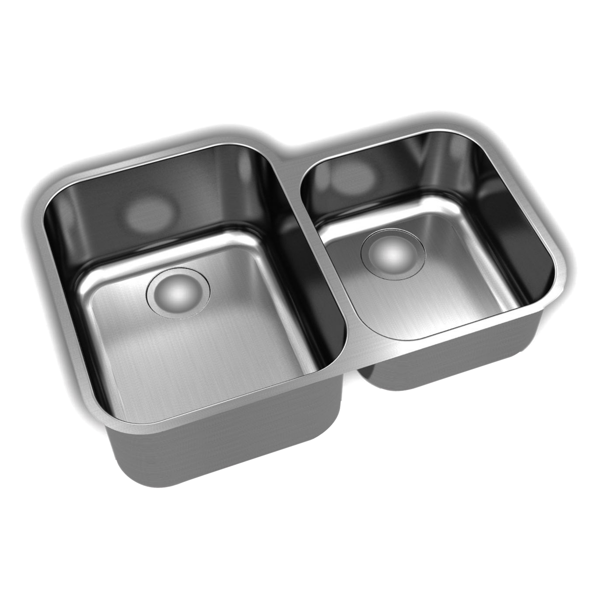 The kitchen sink is a home essential! Stainless steel kitchen sink, 1-1/2 bowl, with the large bowl on the left.